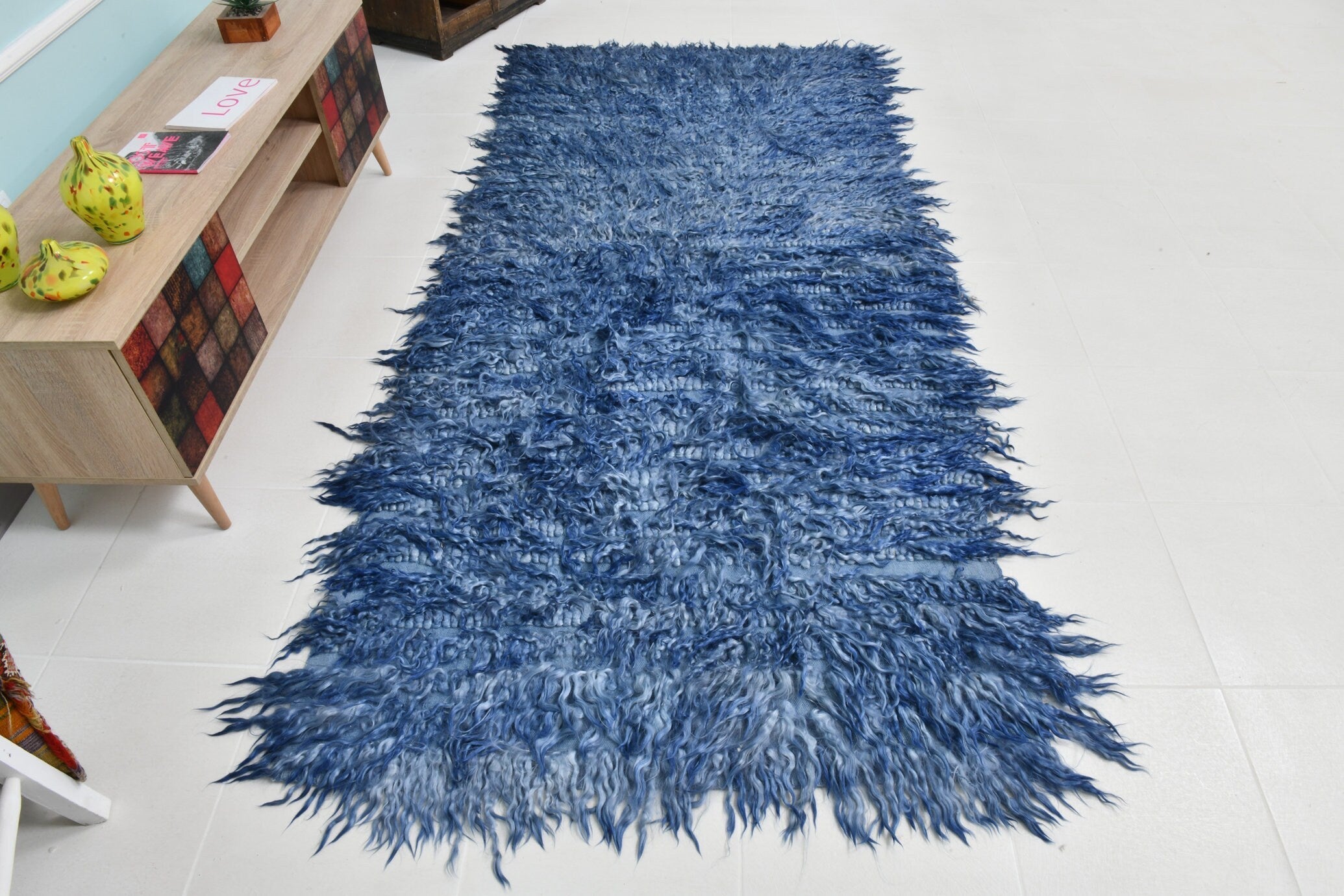 Turkish Tulu Filikli Kilim Rug 4’0’ x 8’9’