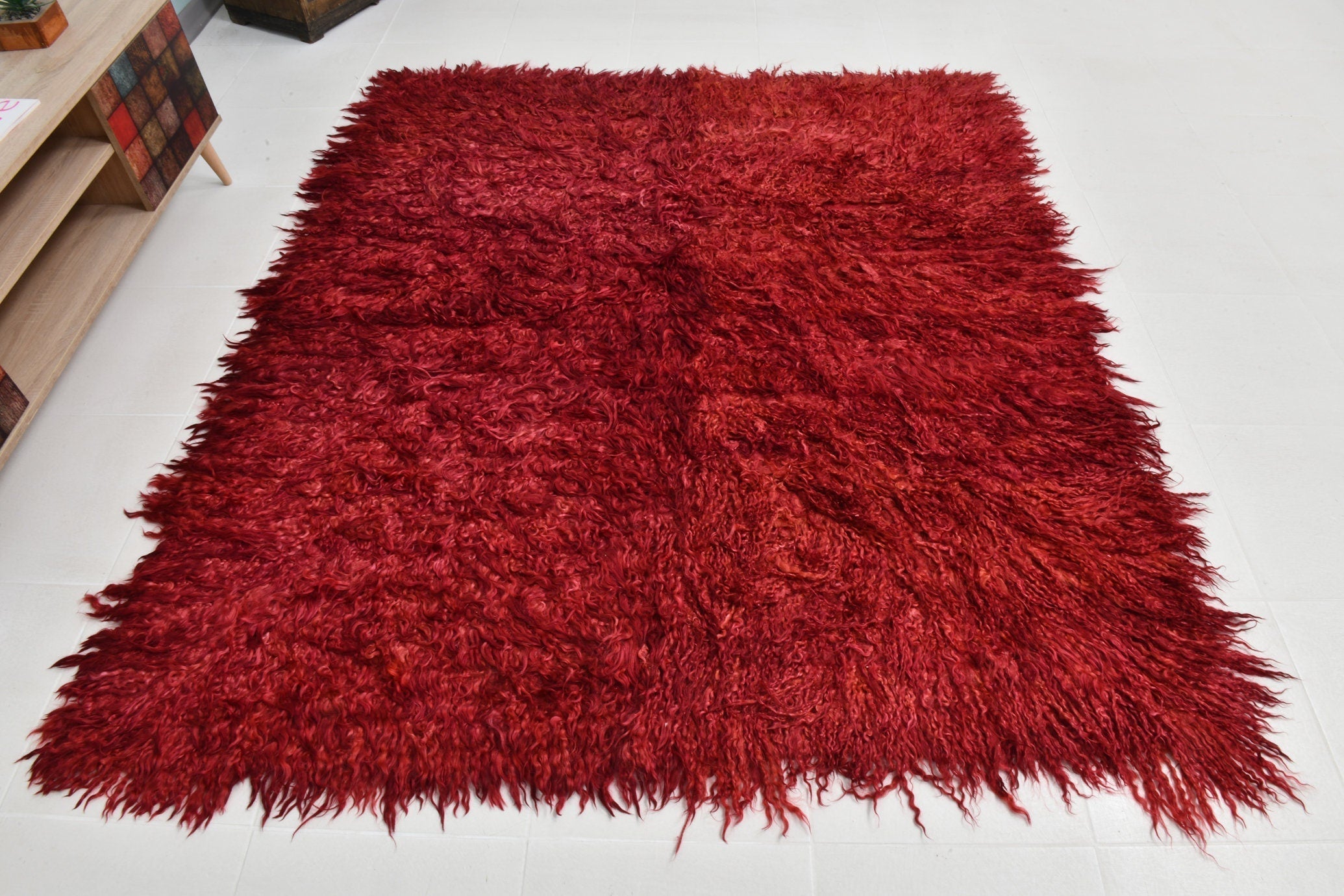 Turkish Tulu Filikli Kilim Rug 6’8’ x 5’11’