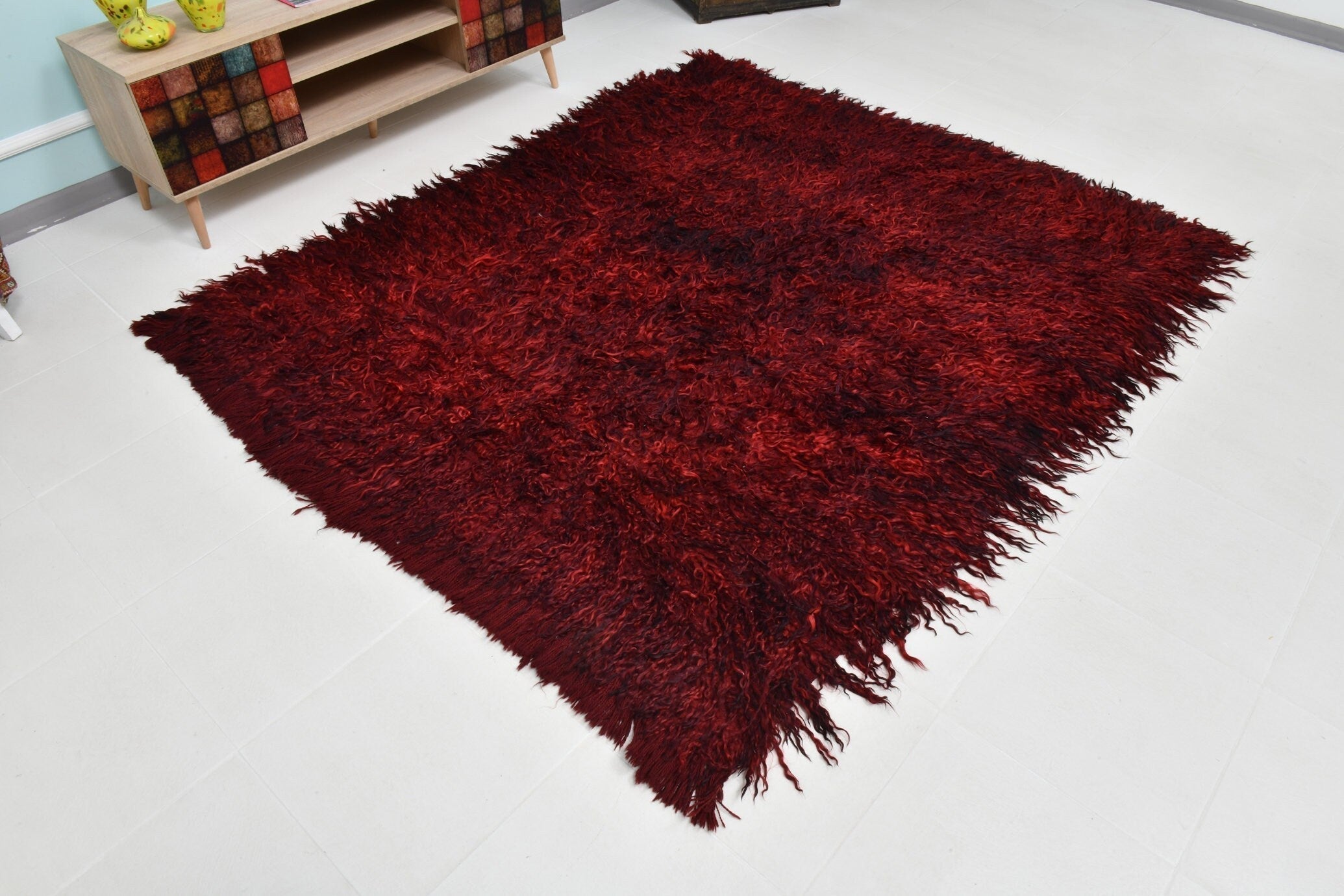 Turkish Tulu Filikli Kilim Rug 7’0’ x 5’11’