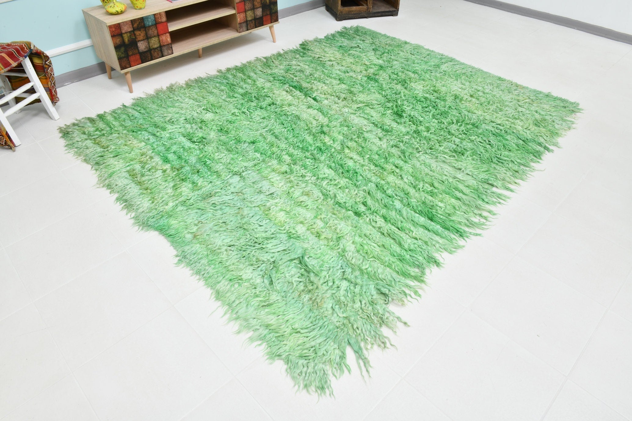 Turkish Tulu Filikli Kilim Rug 8’10’ x 6’10’