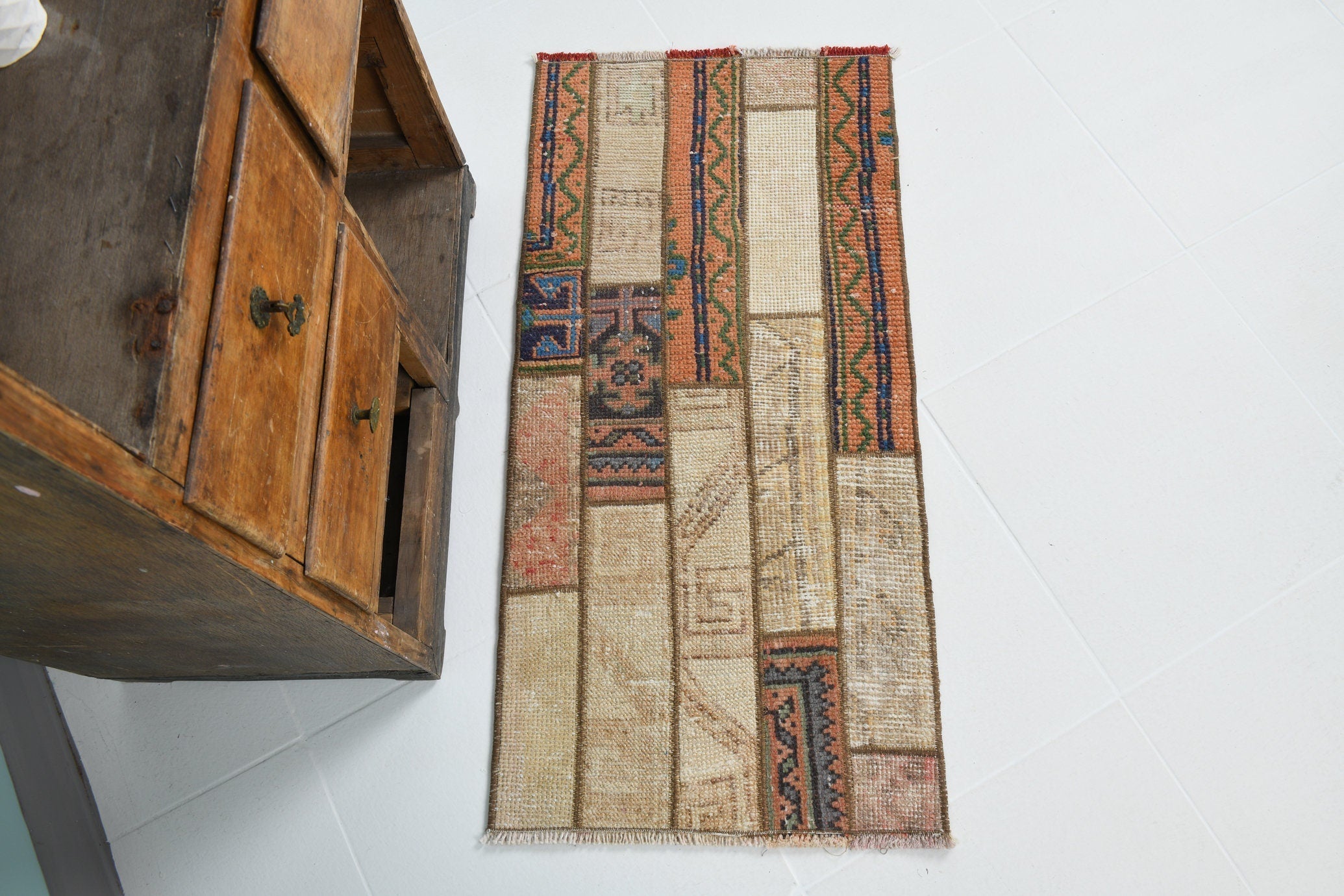 Turkish Vintage Doormat 1’7’ x 3’3’ Small Brown