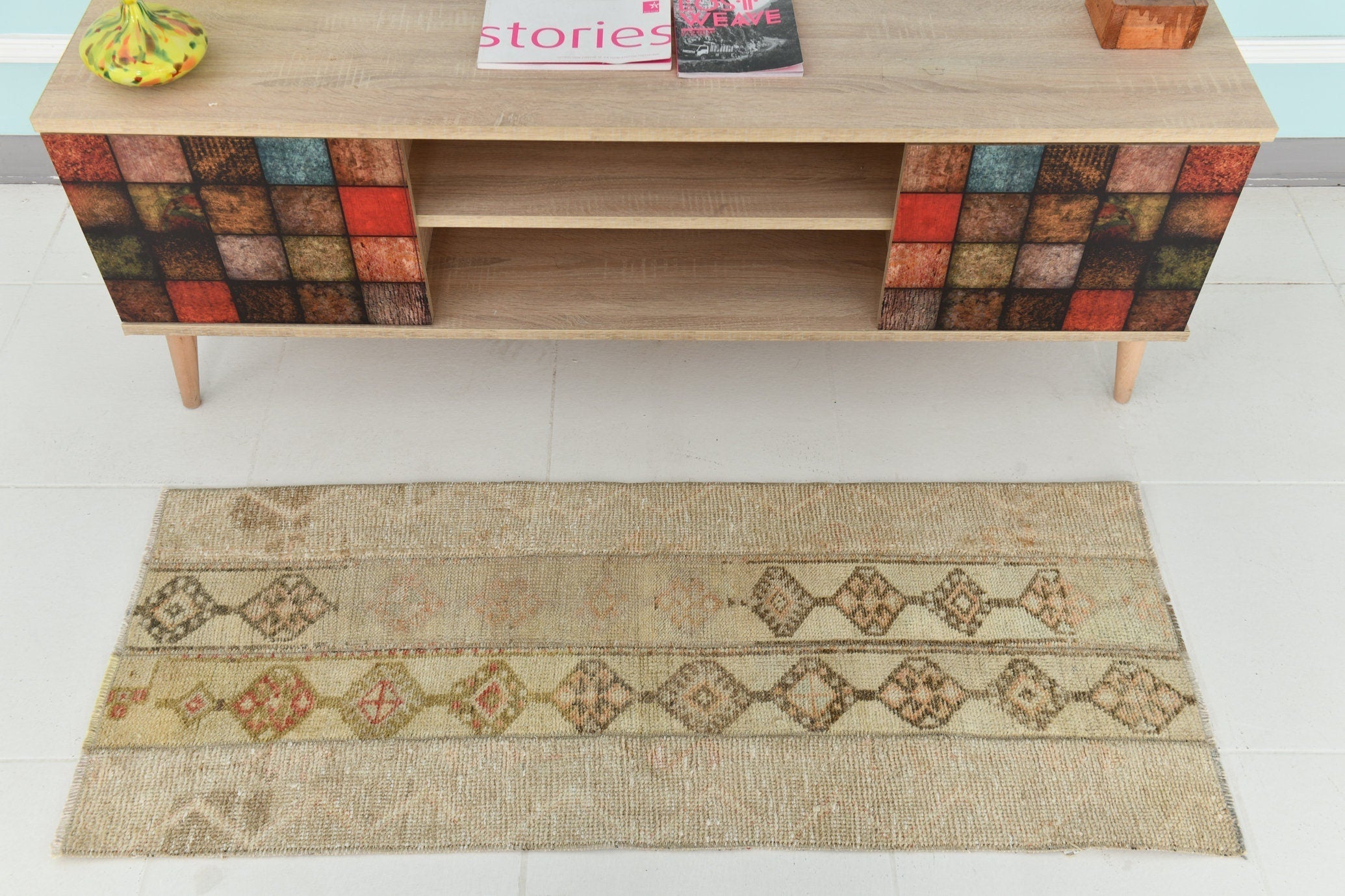 Turkish Vintage Doormat 1’8’ x 4’3’