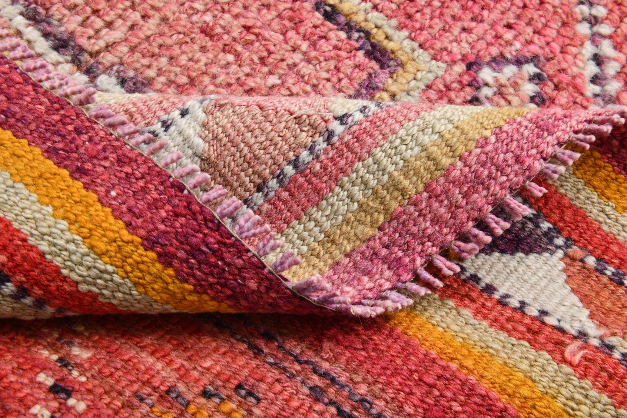Turkish Vintage Herki Rug 10’10’ x 2’9’