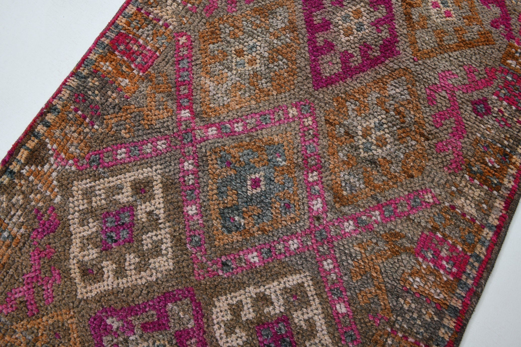 Turkish Vintage Herki Rug 10’8’ x 2’10’