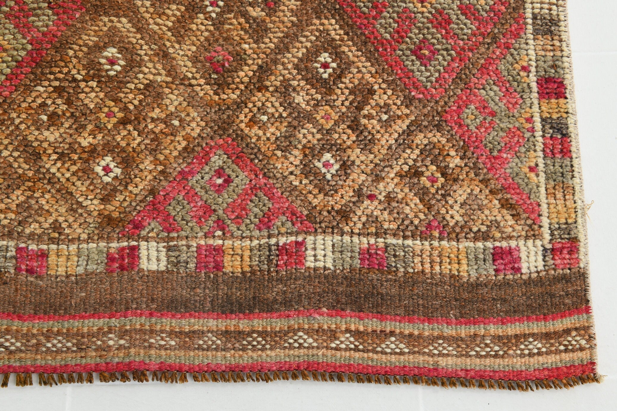 Turkish Vintage Herki Rug 14’2’ x 2’11’