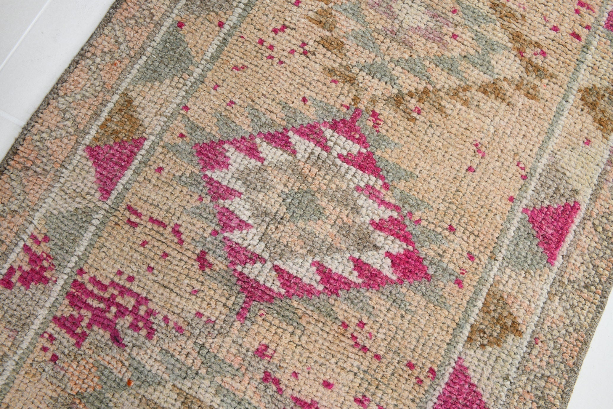 Turkish Vintage Herki Rug 2’10’ x 10’10’