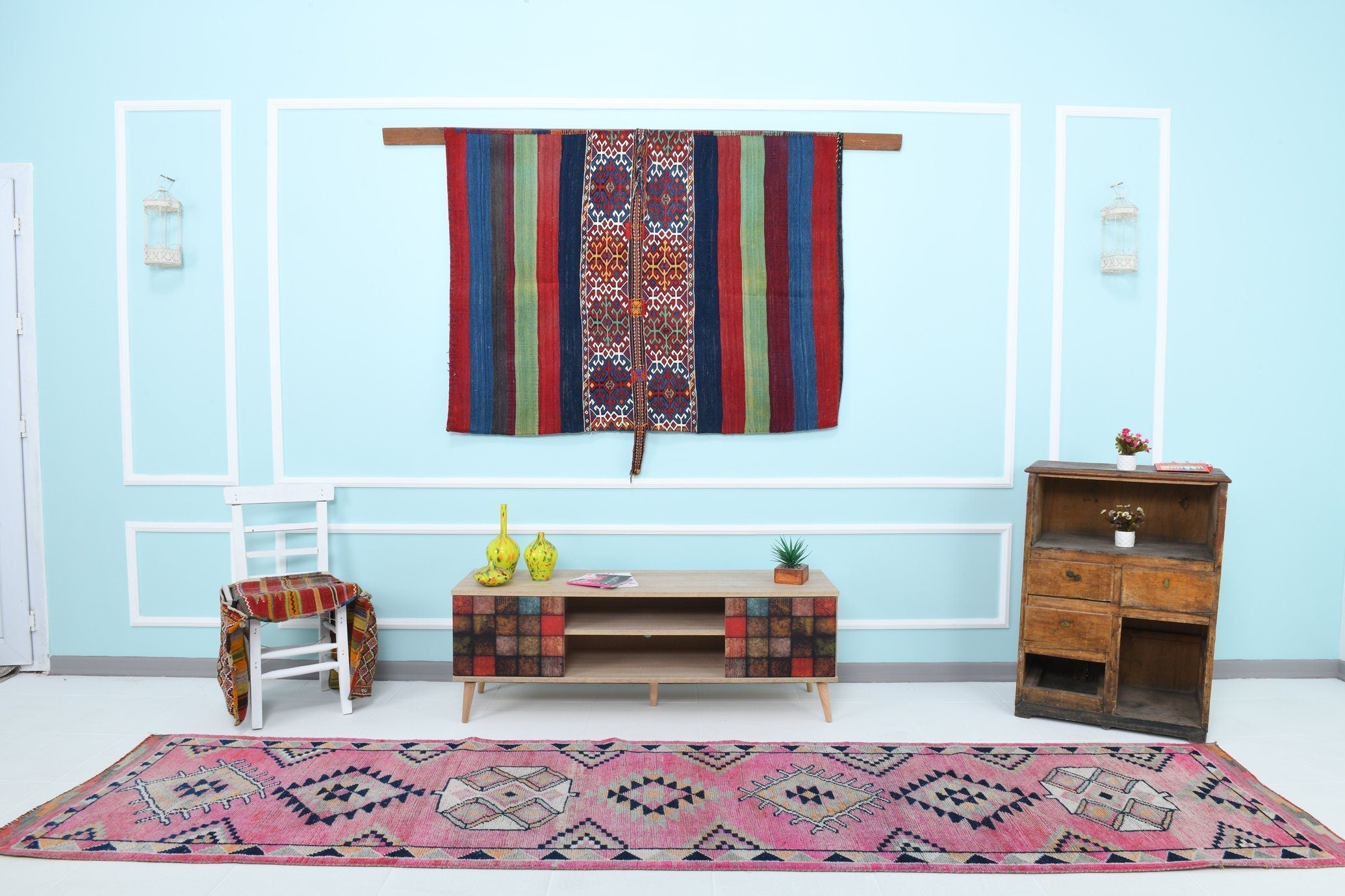 Turkish Vintage Herki Rug 2’10’ x 12’0’