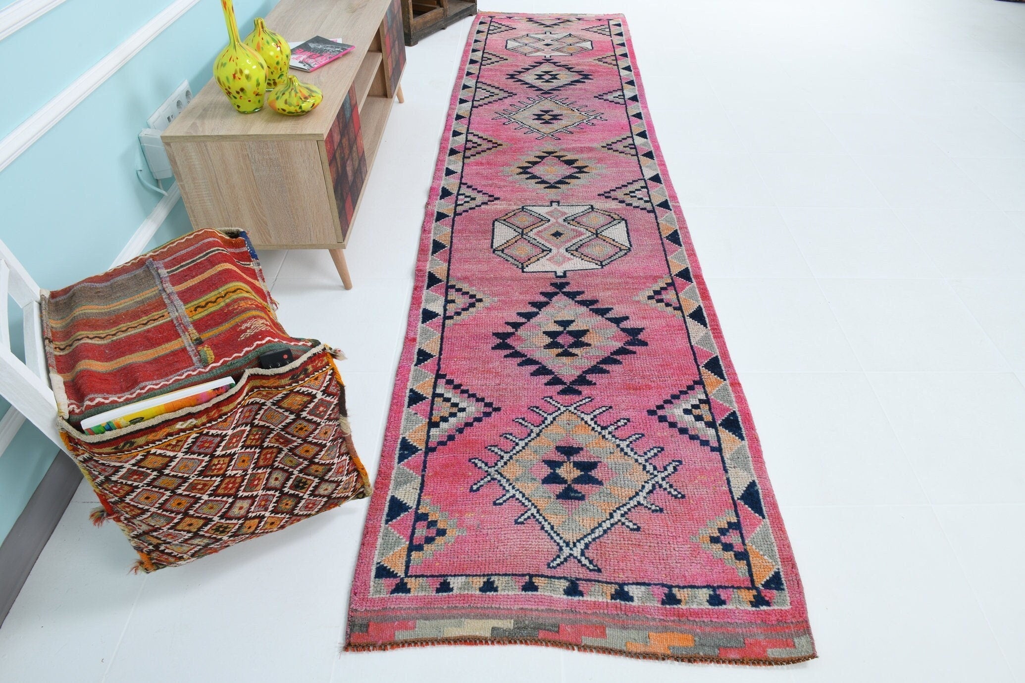 Turkish Vintage Herki Rug 2’10’ x 12’0’
