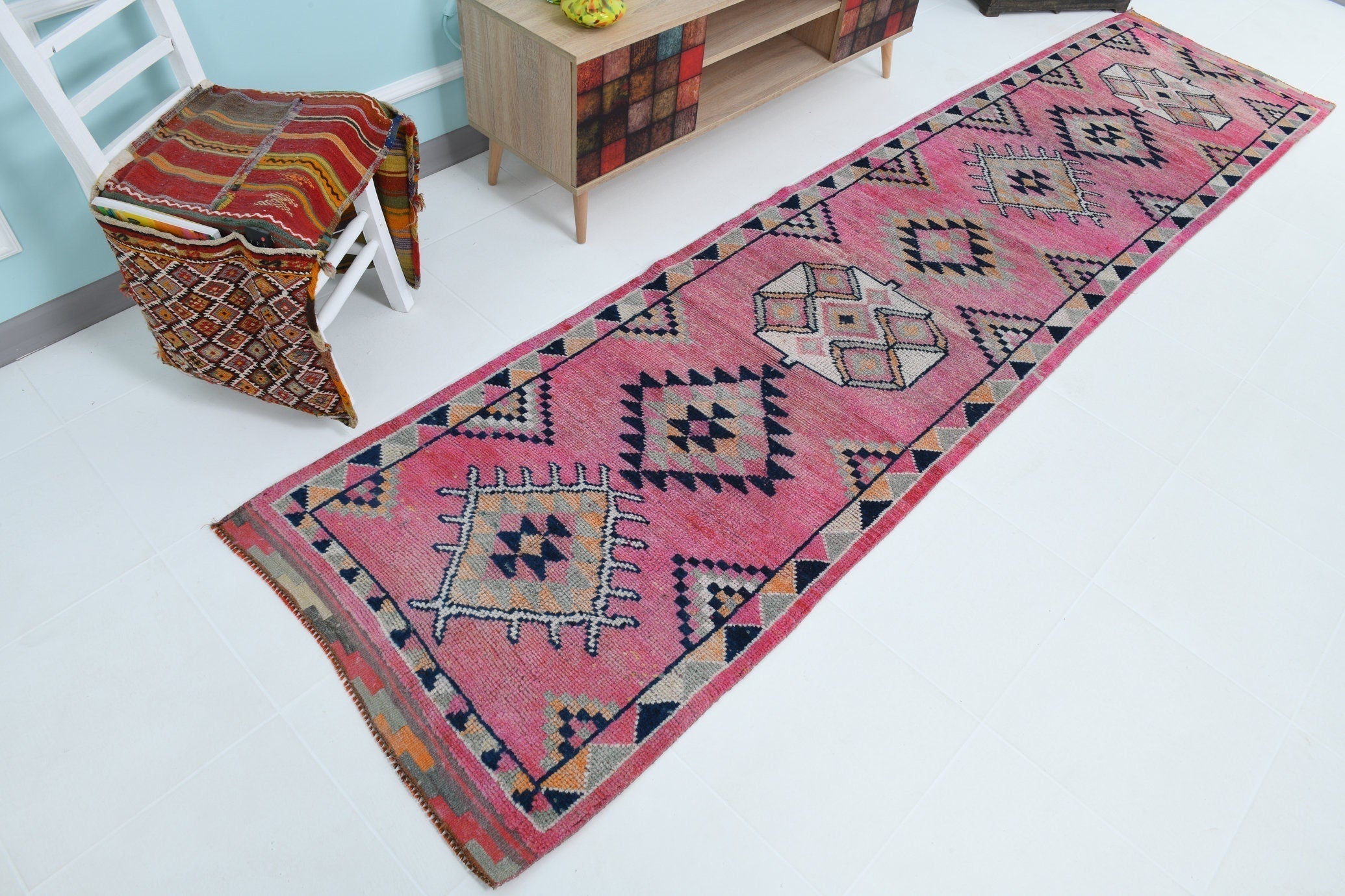 Turkish Vintage Herki Rug 2’10’ x 12’0’