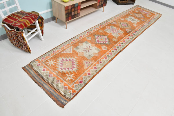 Turkish Vintage Herki Rug 2’10’ x 12’10’