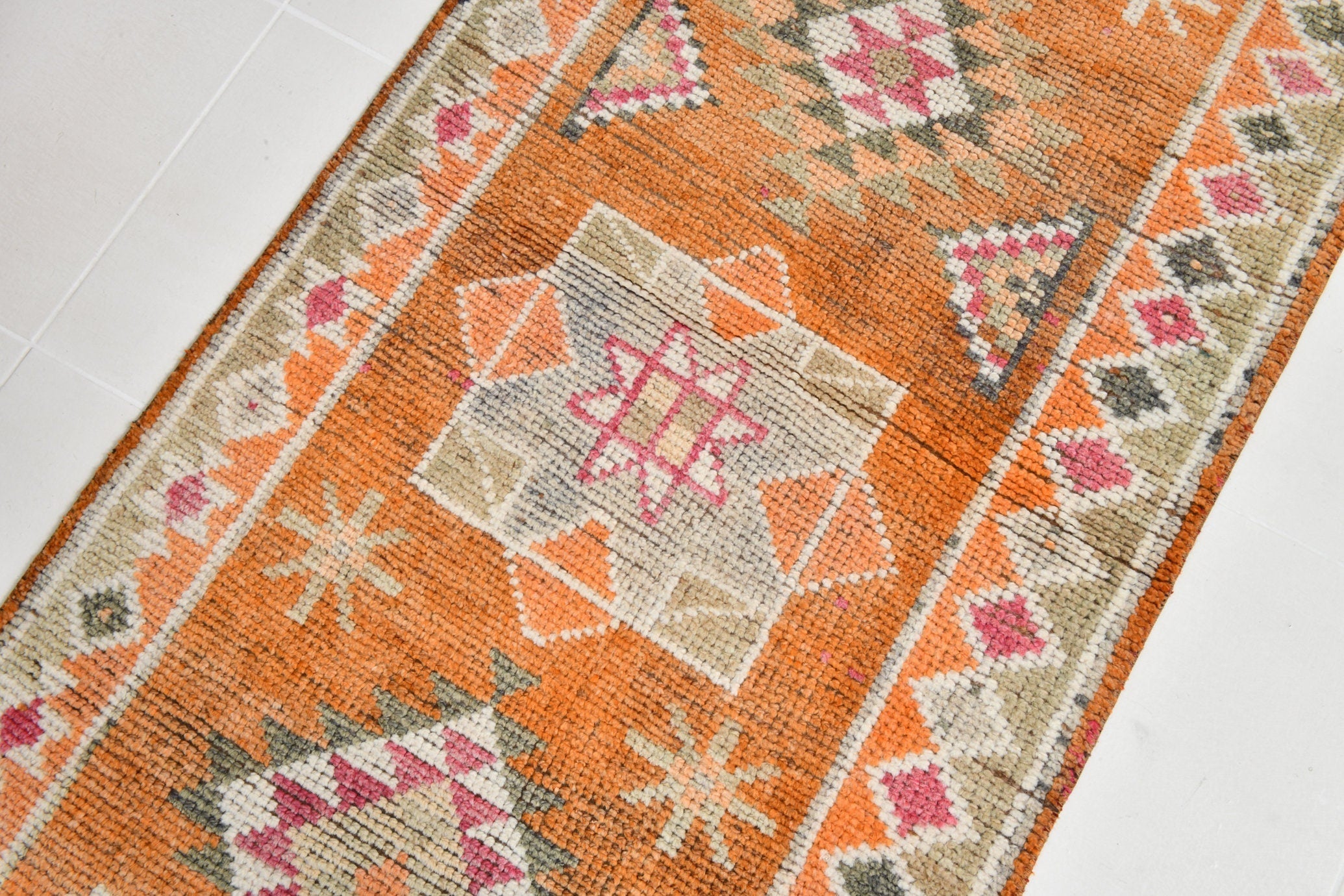 Turkish Vintage Herki Rug 2’10’ x 12’10’