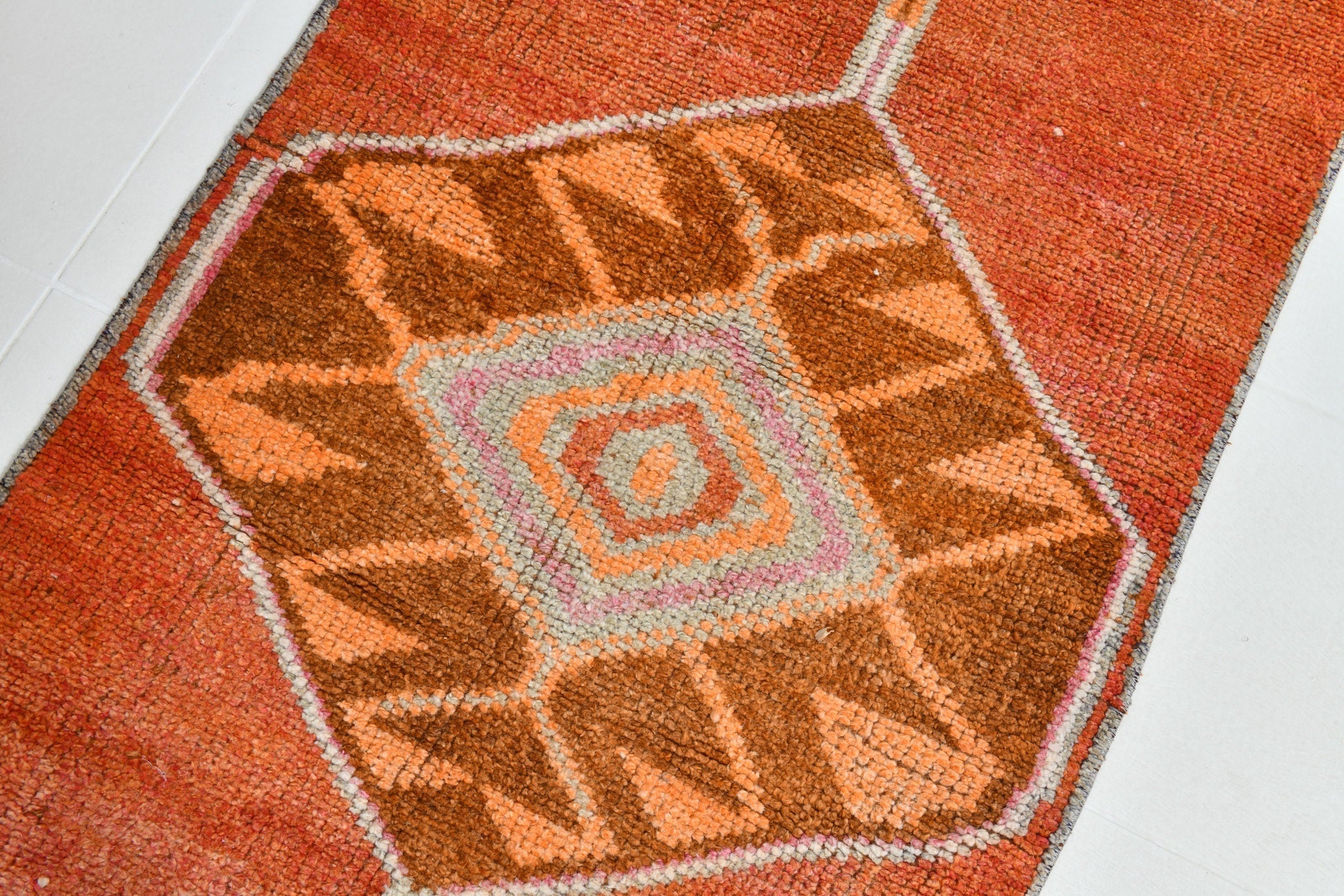 Turkish Vintage Herki Rug 2’11’ x 10’3’