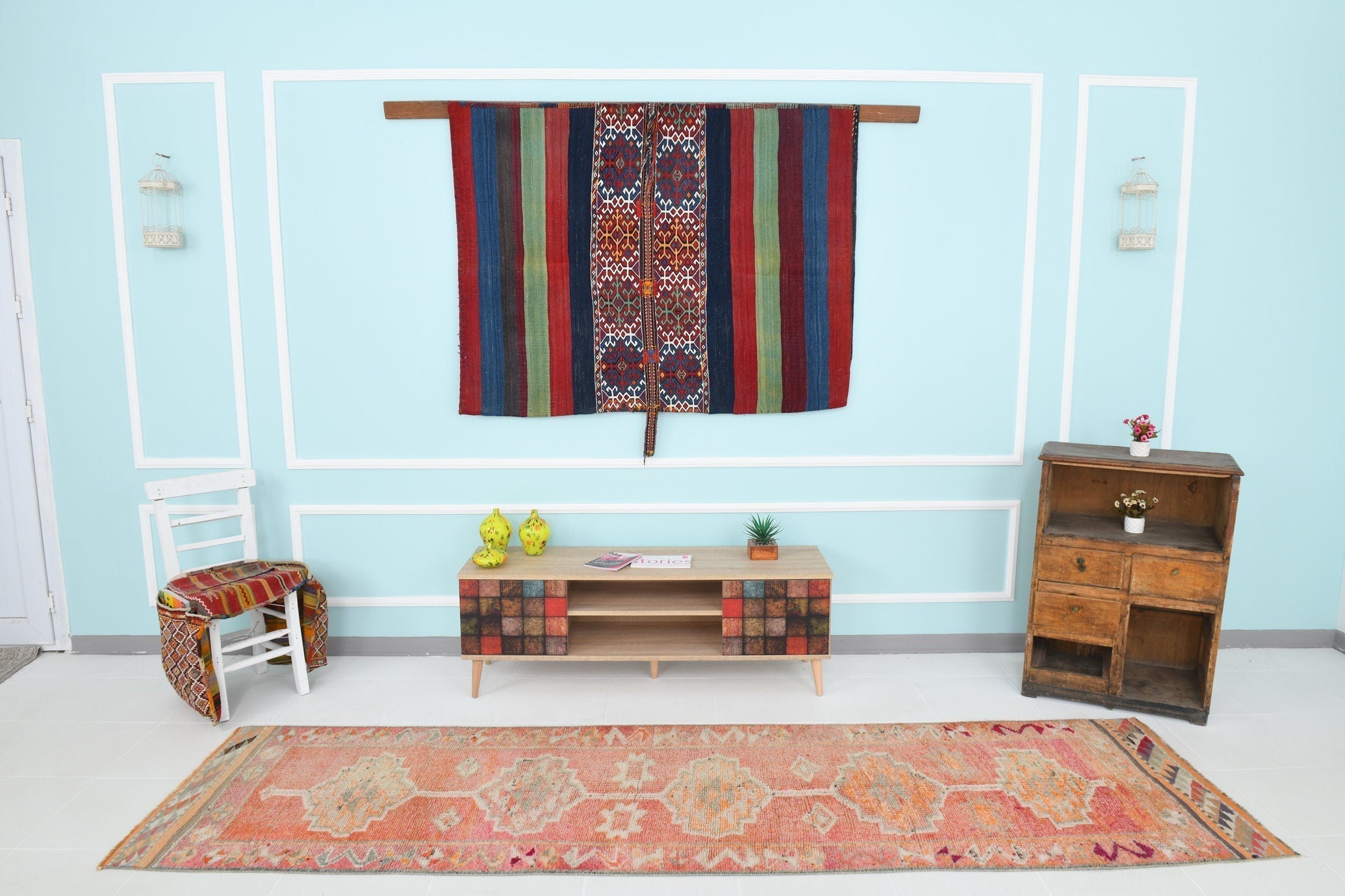 Turkish Vintage Herki Rug 2’11’’ x 10’8’’