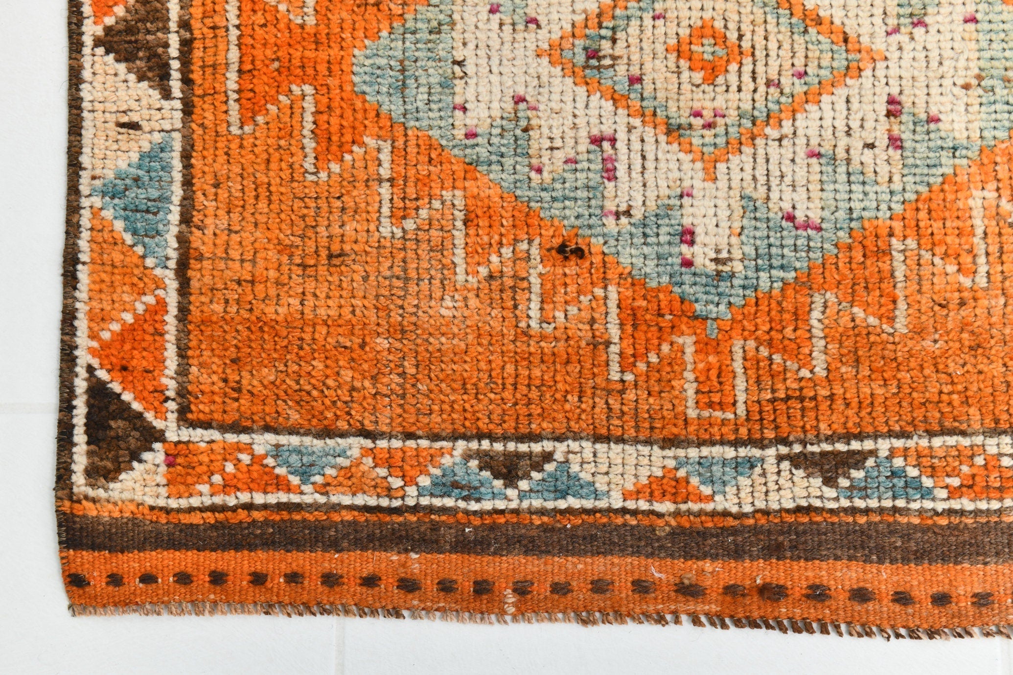 Turkish Vintage Herki Rug 2’11’ x 12’4’