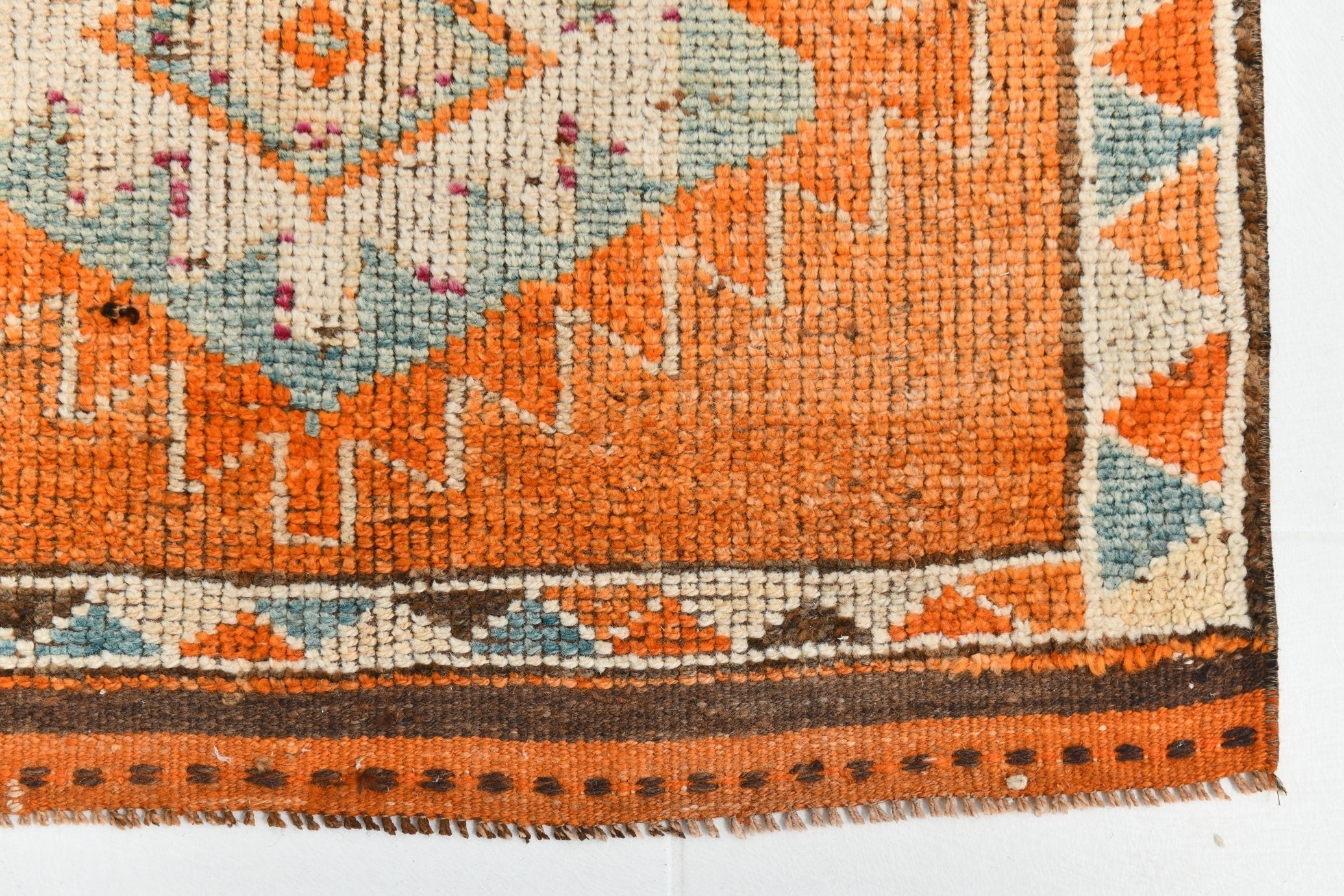 Turkish Vintage Herki Rug 2’11’ x 12’4’