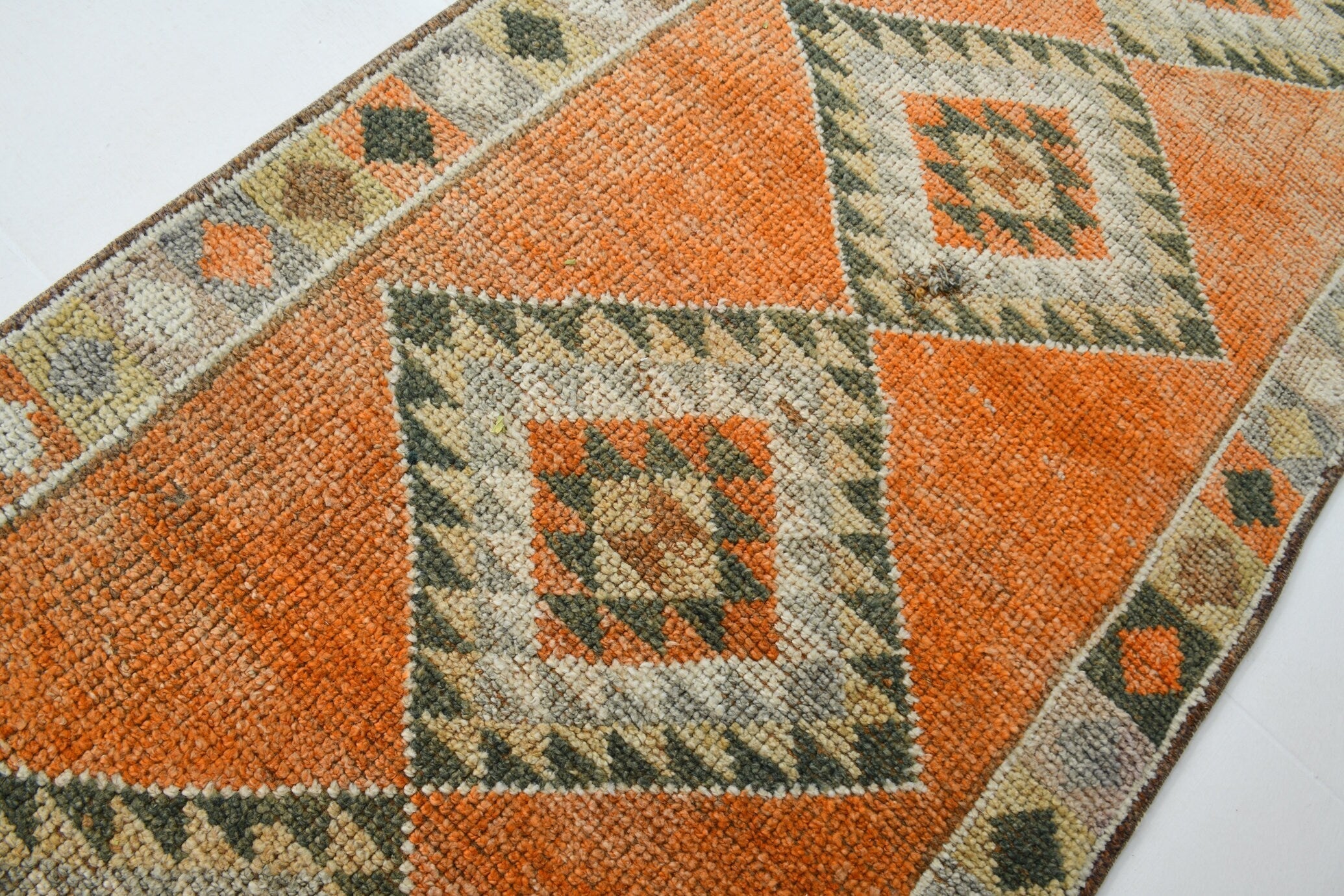 Turkish Vintage Herki Rug 2’11’ x 12’5’