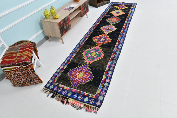 Turkish Vintage Herki Rug 2’11’ x 12’7’