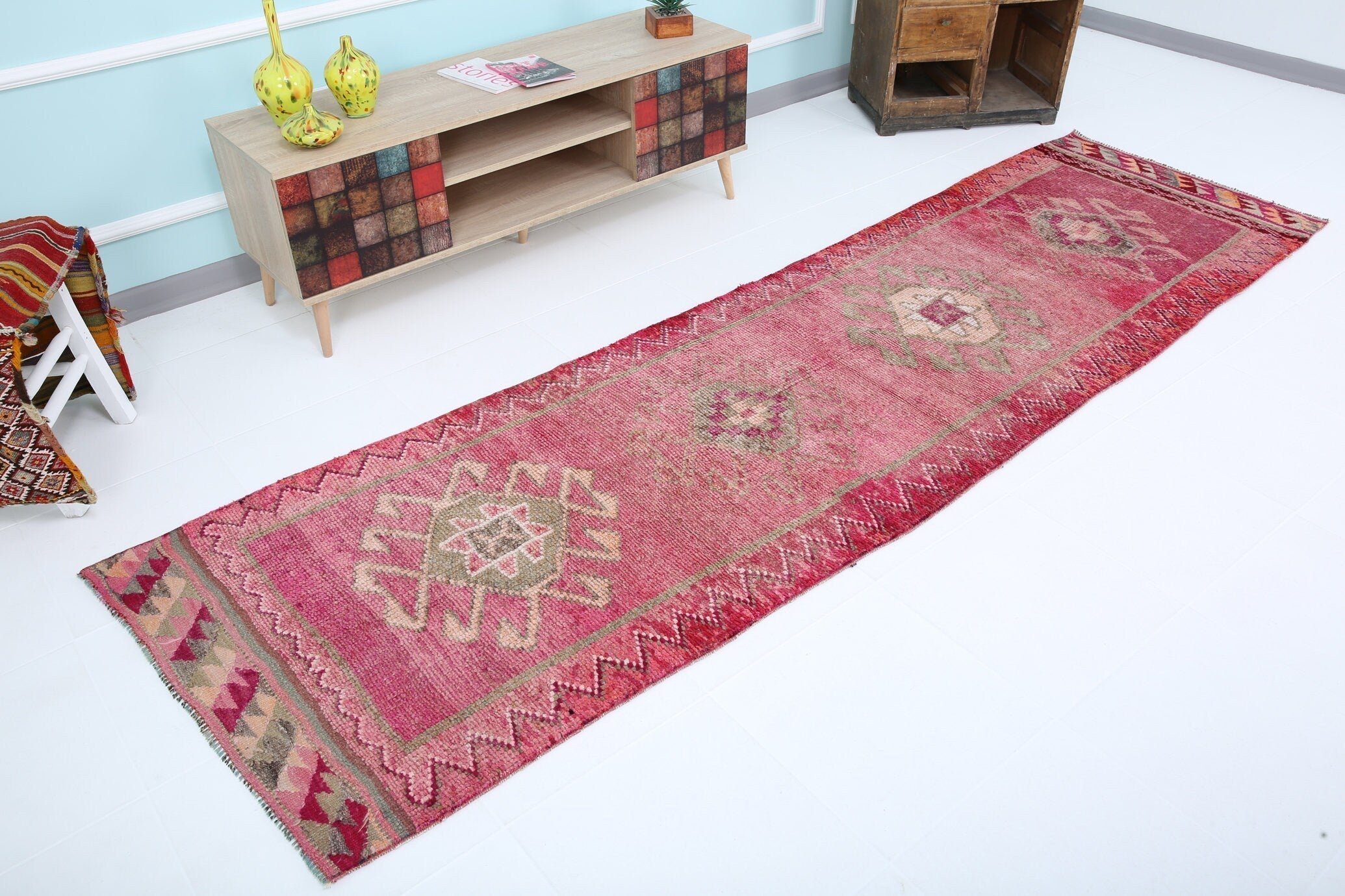 Turkish Vintage Herki Rug 2’12’’ x 10’8’’