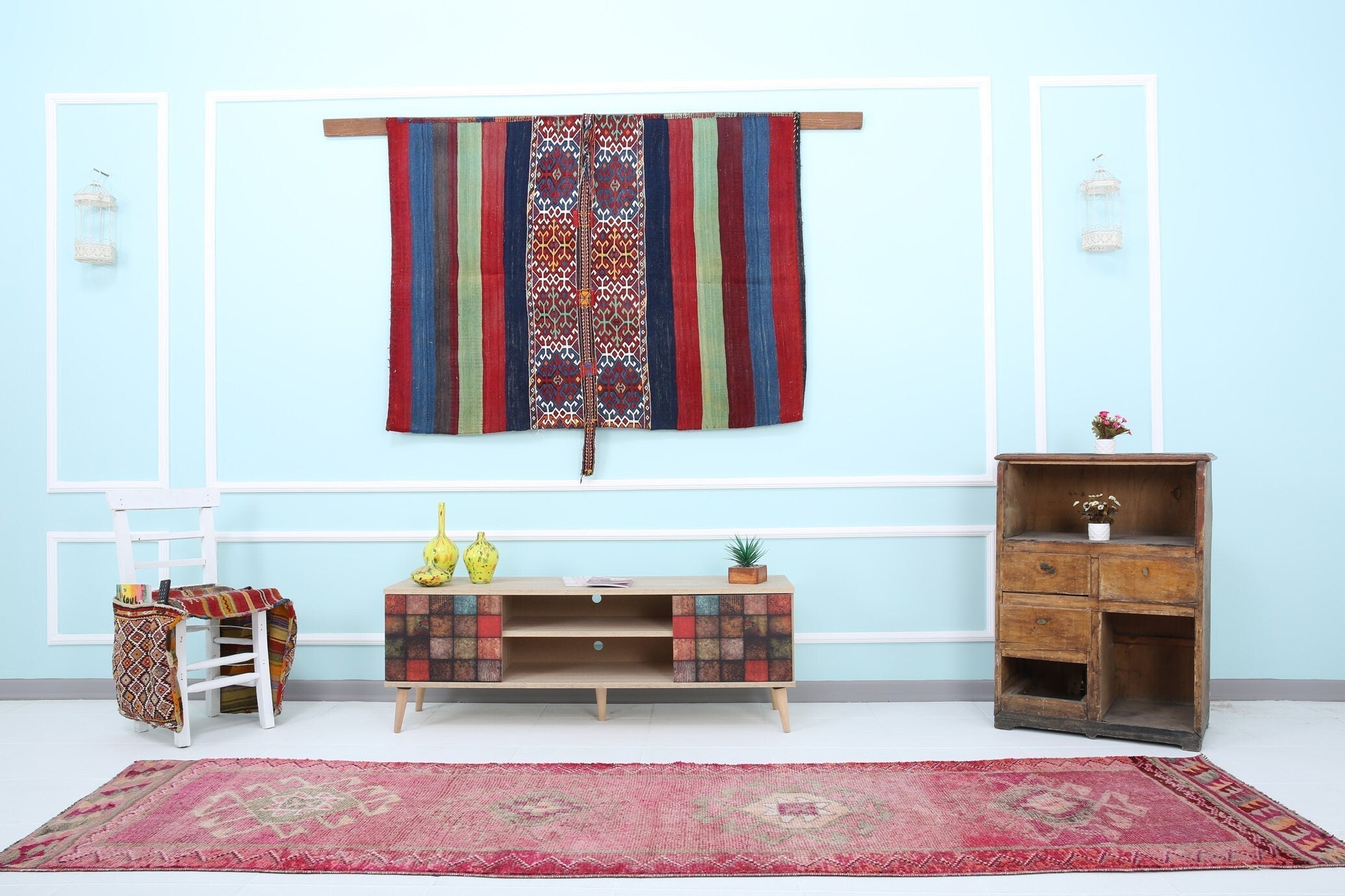 Turkish Vintage Herki Rug 2’12’’ x 10’8’’