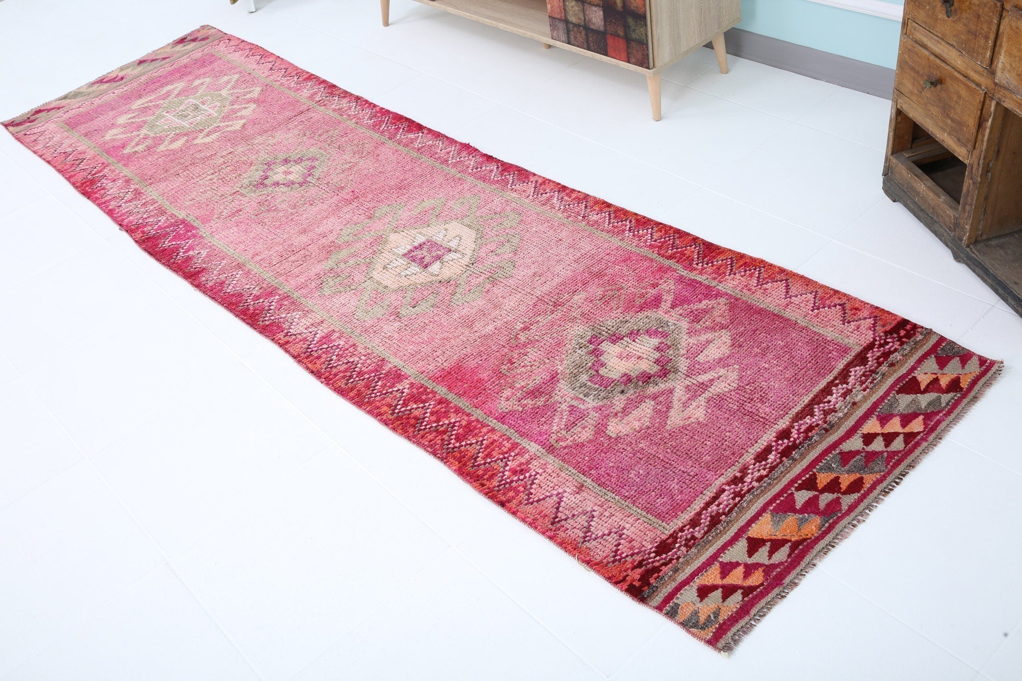 Turkish Vintage Herki Rug 2’12’’ x 10’8’’