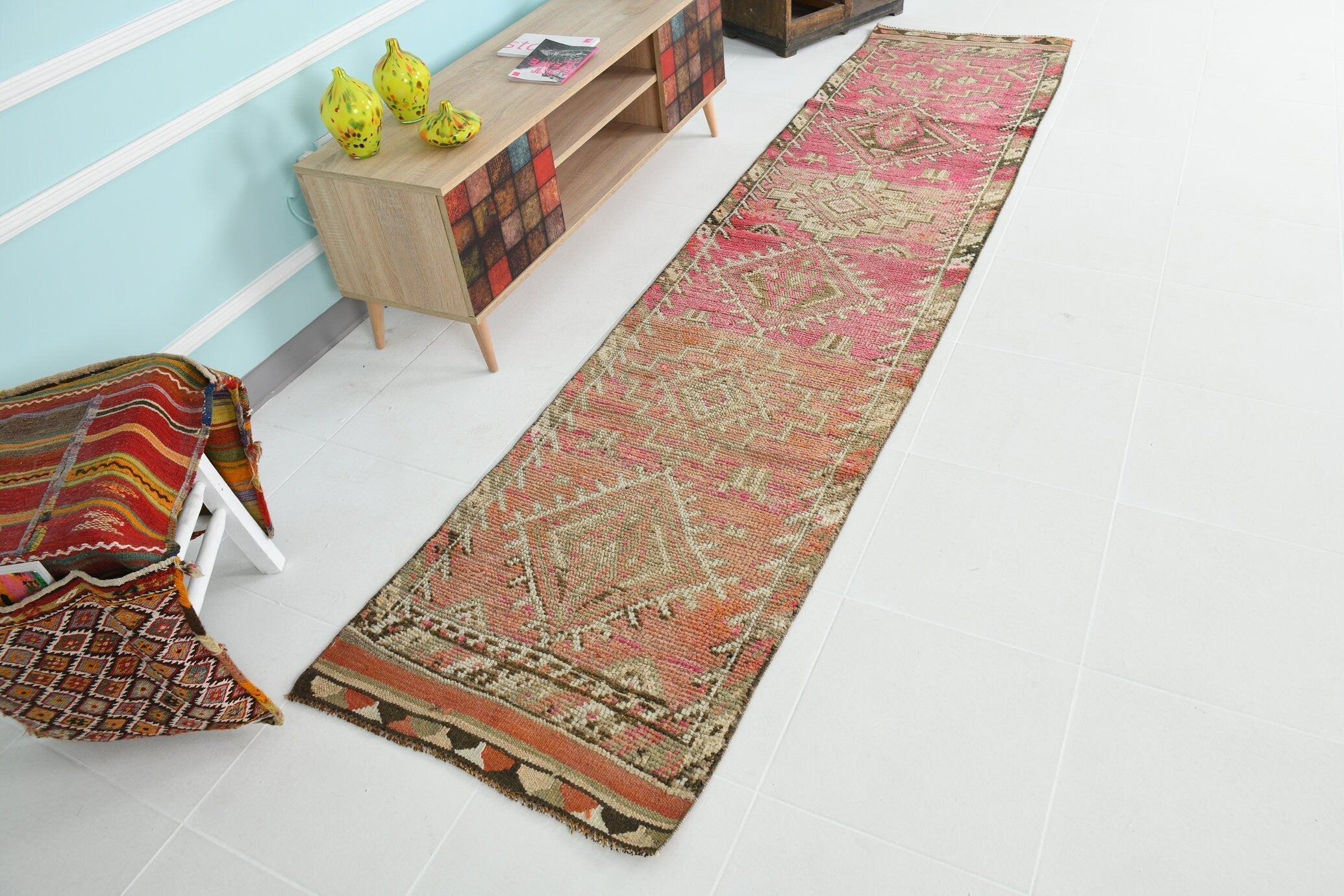 Turkish Vintage Herki Rug 2’6’’ x 10’10’’