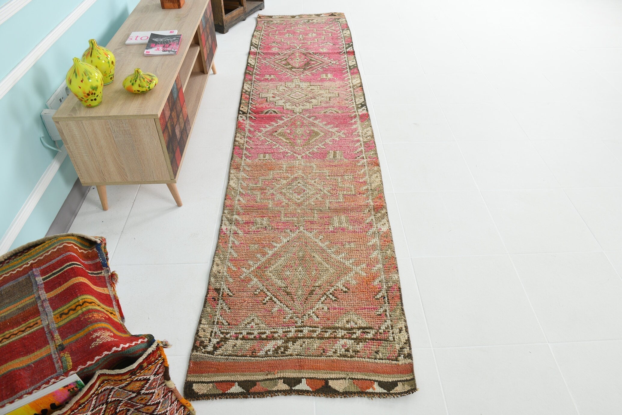 Turkish Vintage Herki Rug 2’6’’ x 10’10’’
