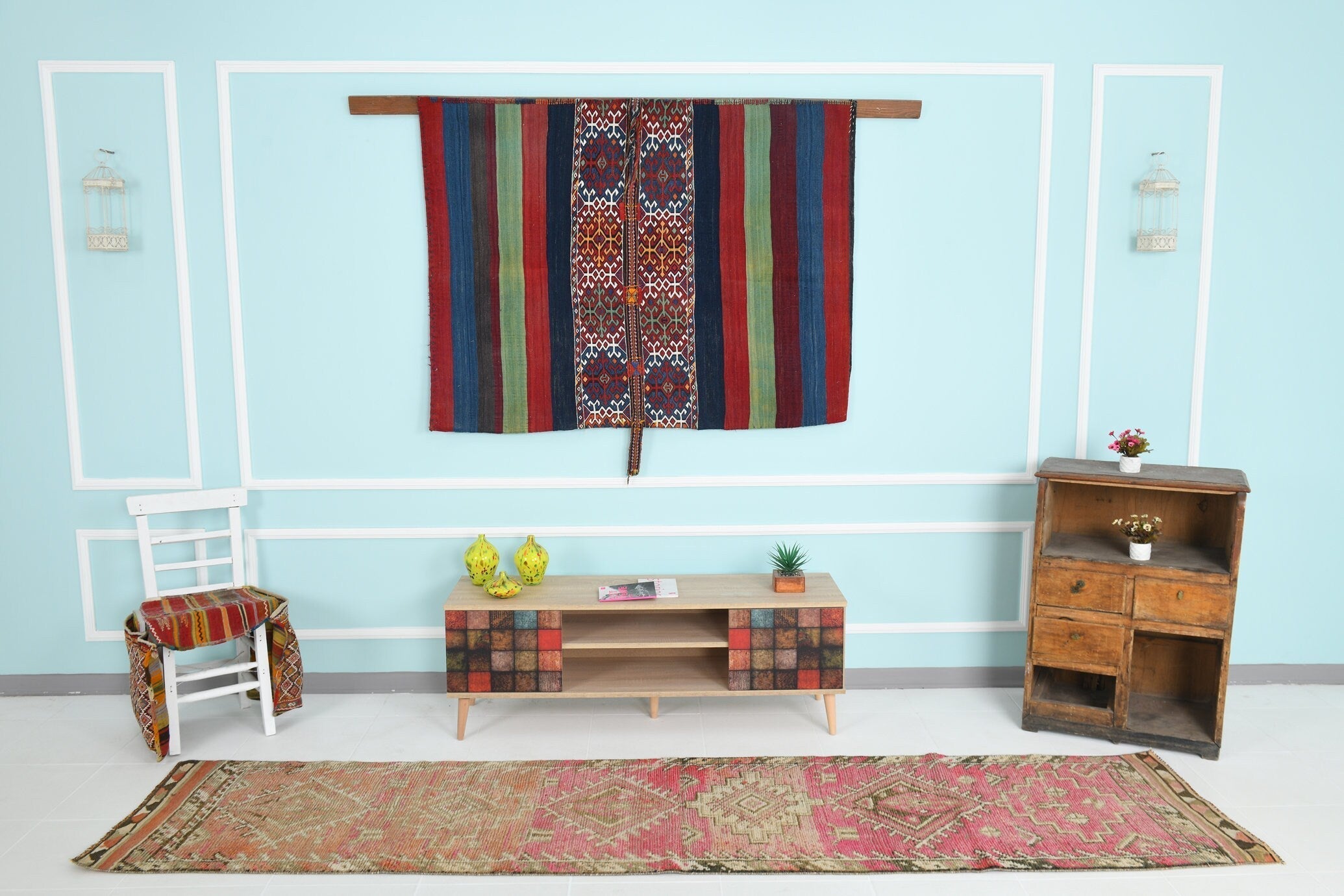 Turkish Vintage Herki Rug 2’6’’ x 10’10’’