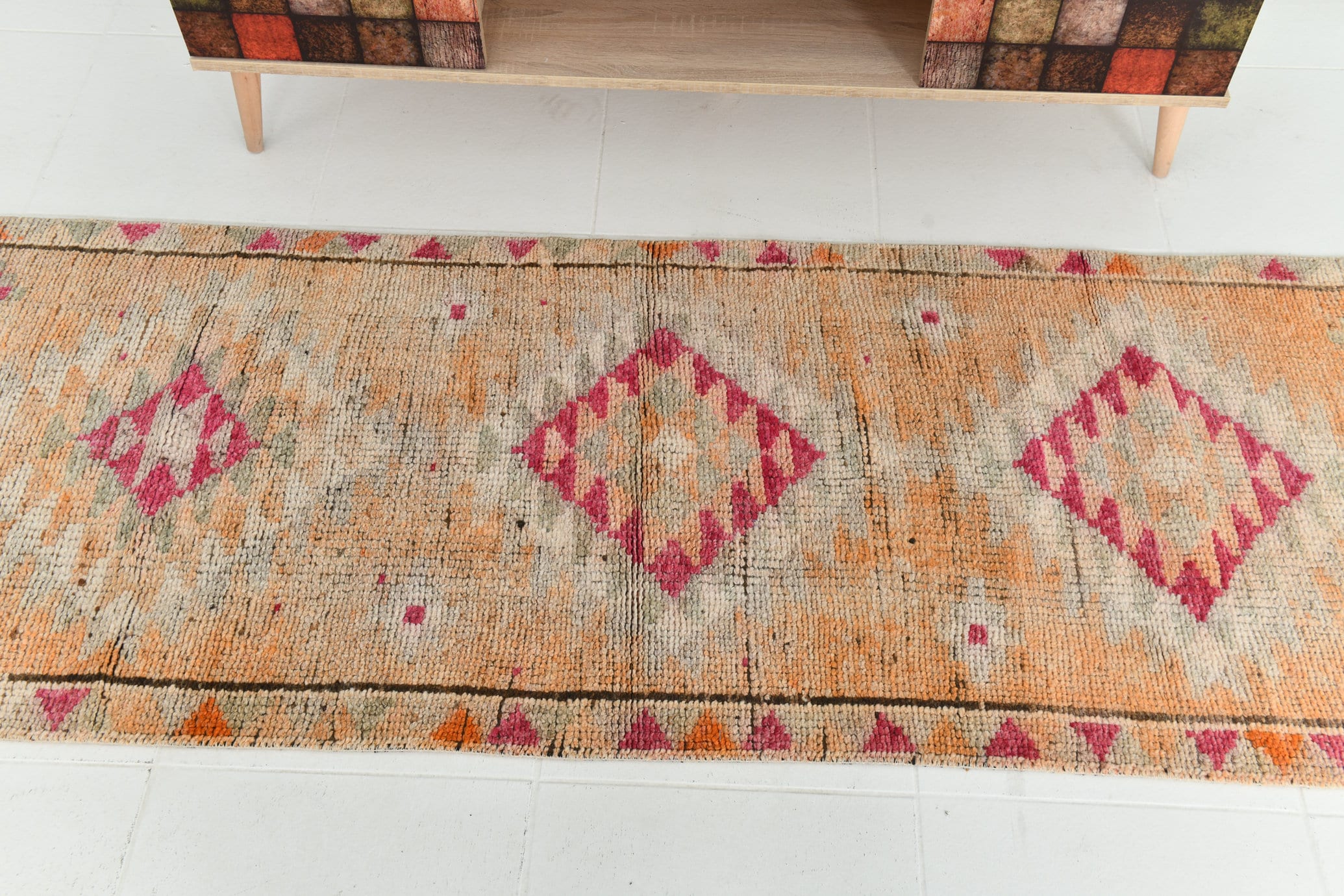 Turkish Vintage Herki Rug 2’6’ x 11’6’