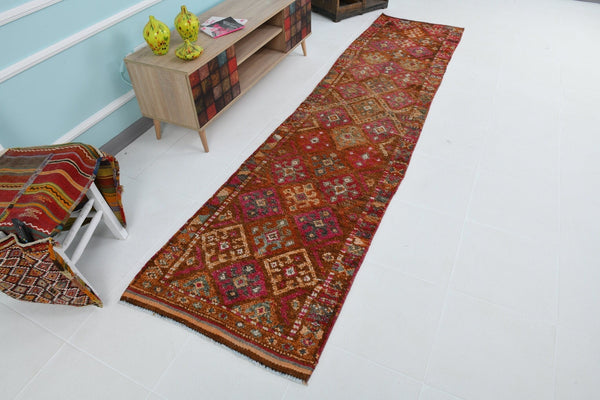 Turkish Vintage Herki Rug 2’7’ x 10’10’