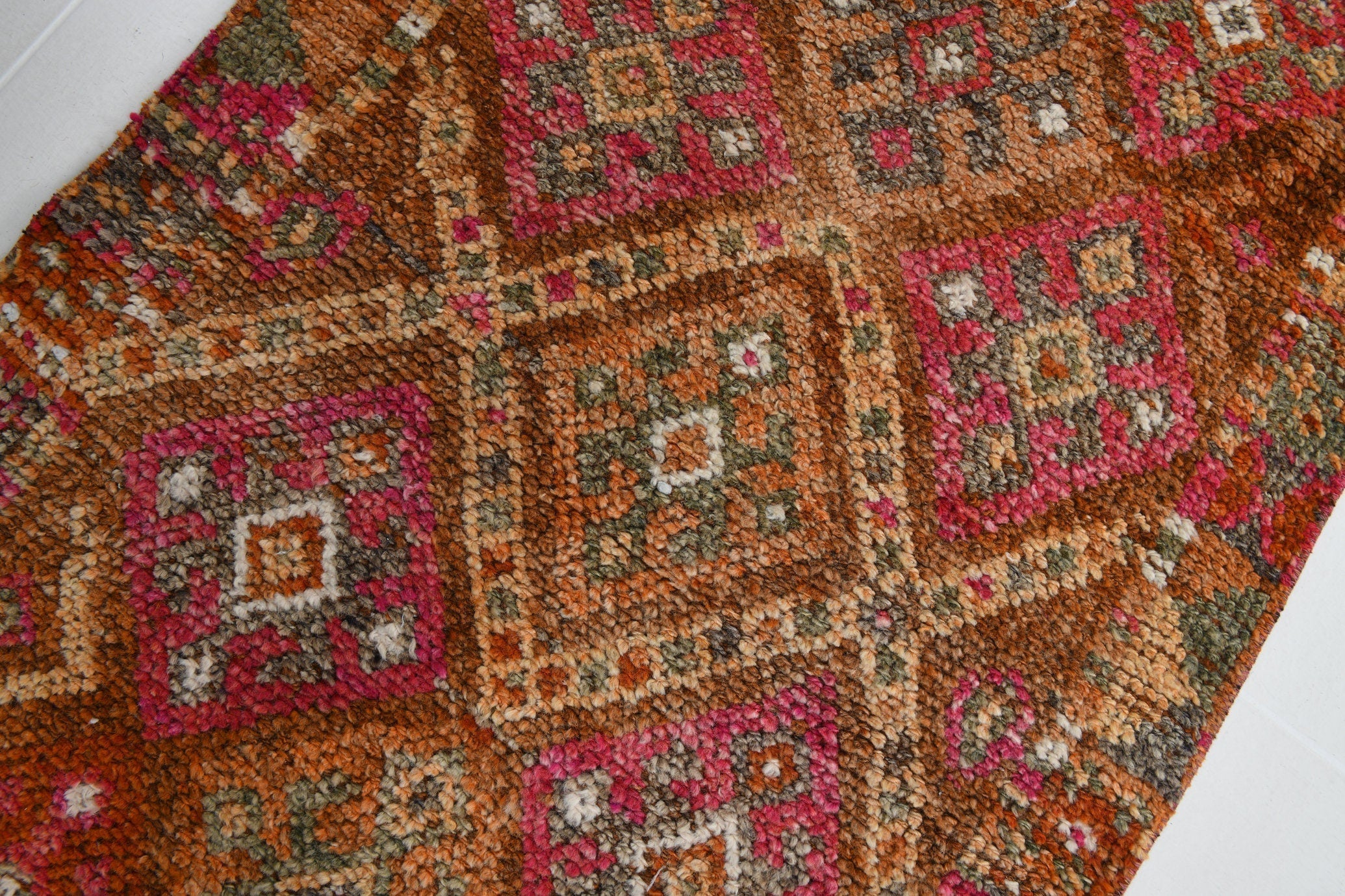 Turkish Vintage Herki Rug 2’7’ x 10’10’