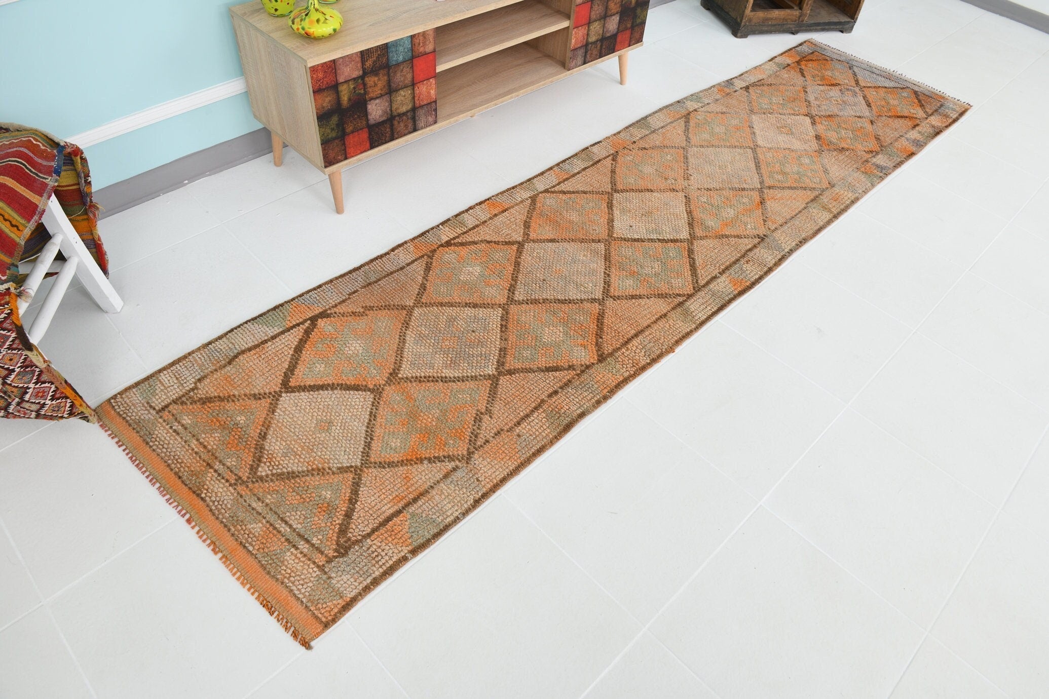 Turkish Vintage Herki Rug 2’7’’ x 10’9’’