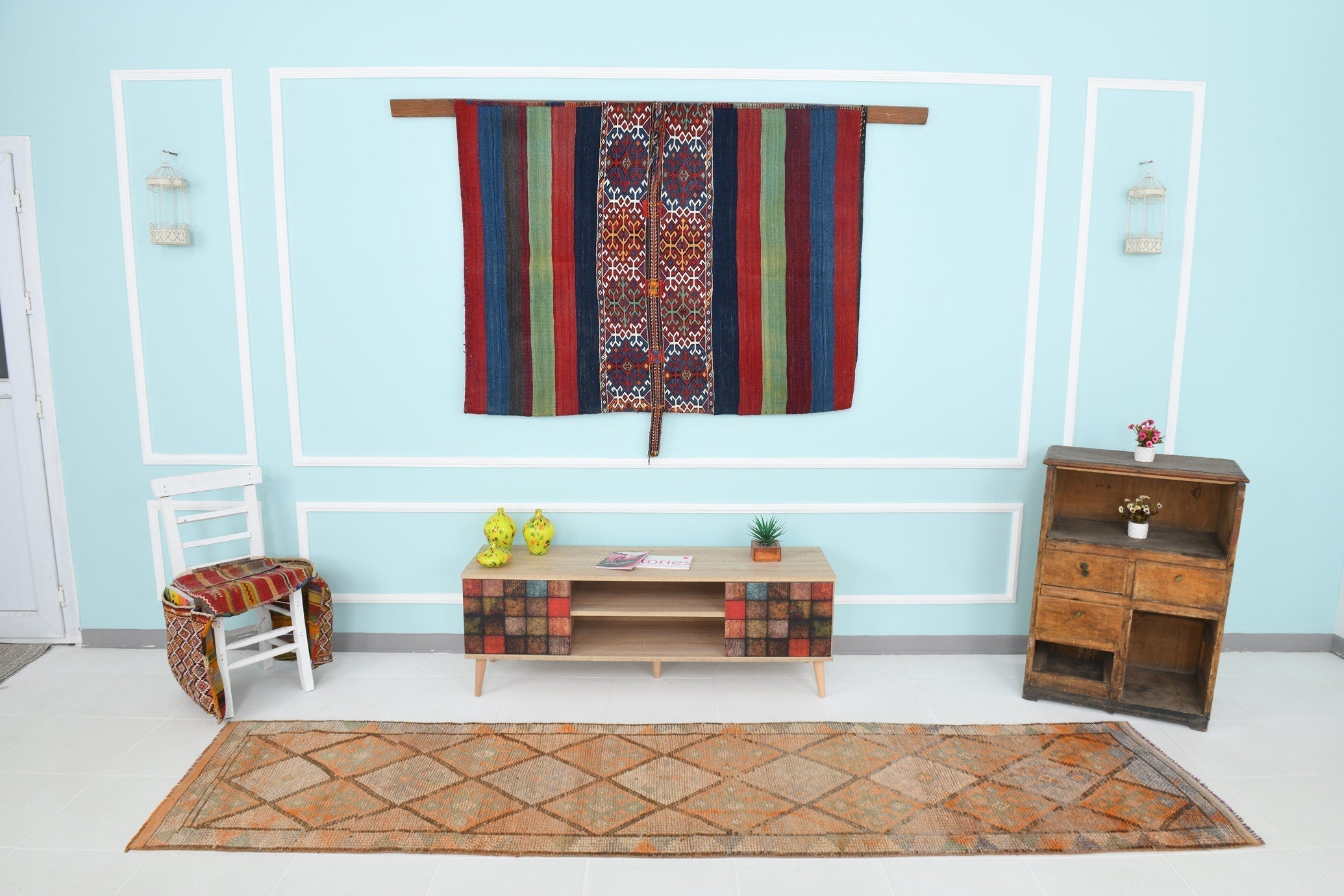 Turkish Vintage Herki Rug 2’7’’ x 10’9’’