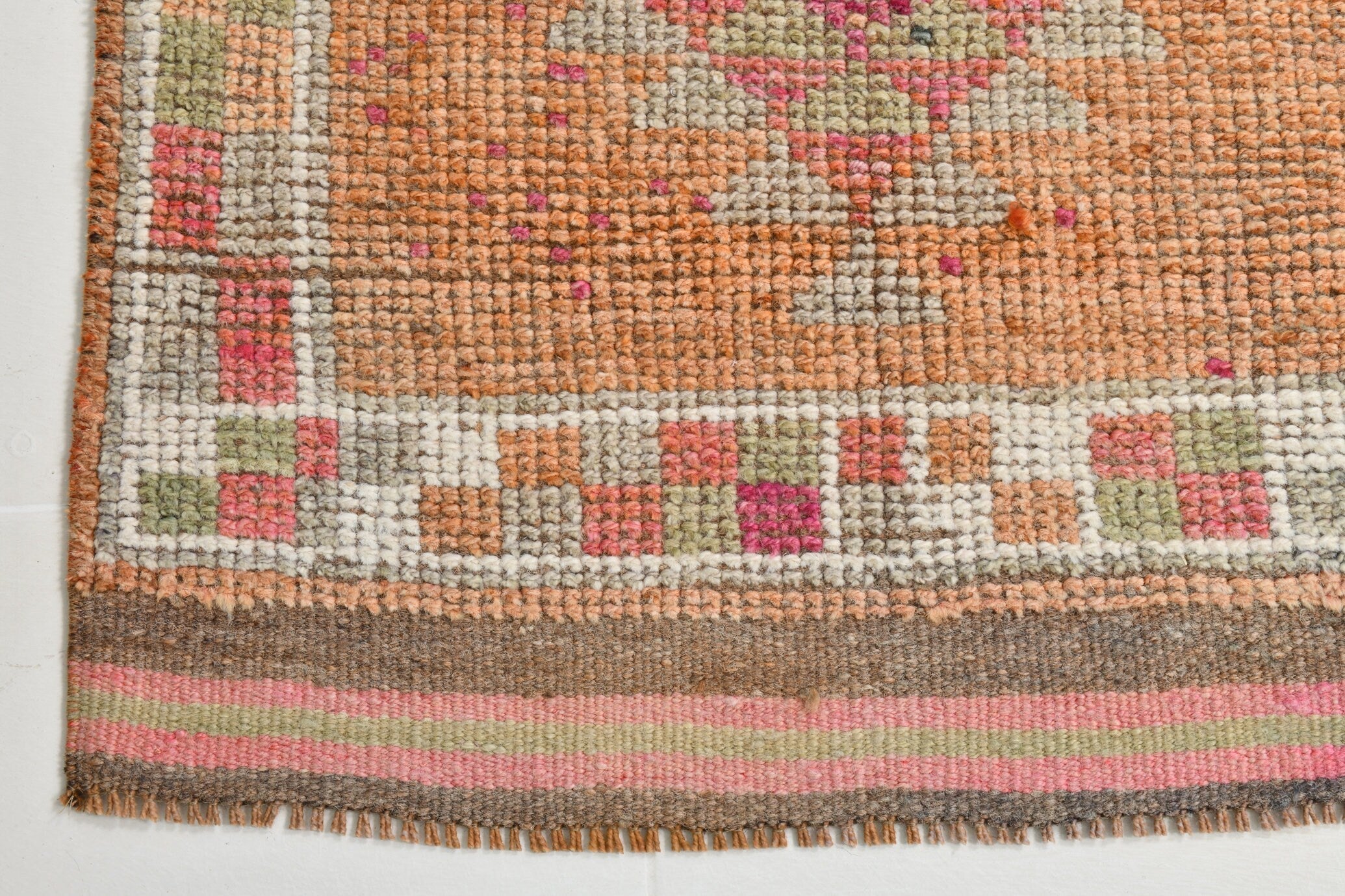 Turkish Vintage Herki Rug 2’7’ x 11’1’