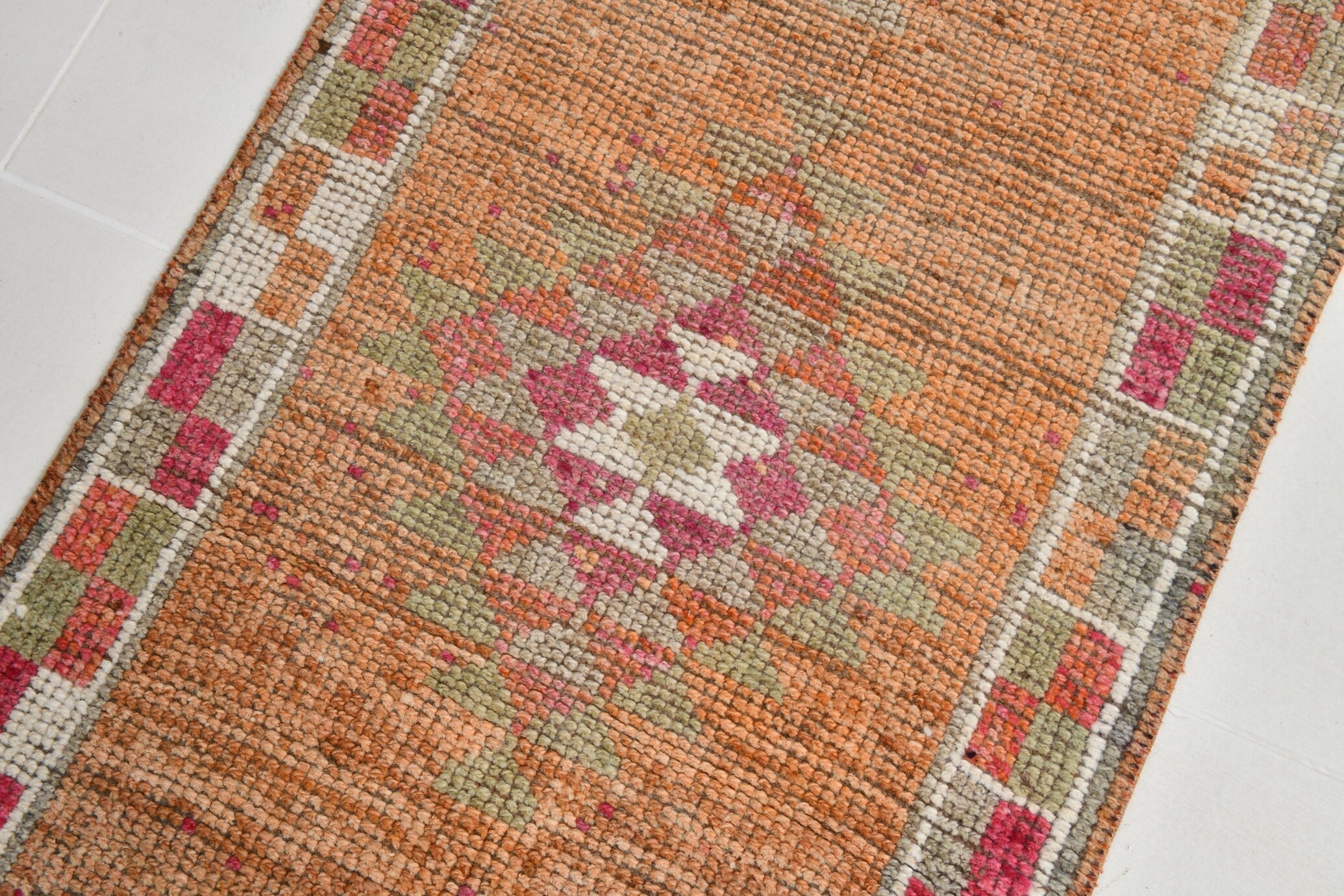 Turkish Vintage Herki Rug 2’7’ x 11’1’