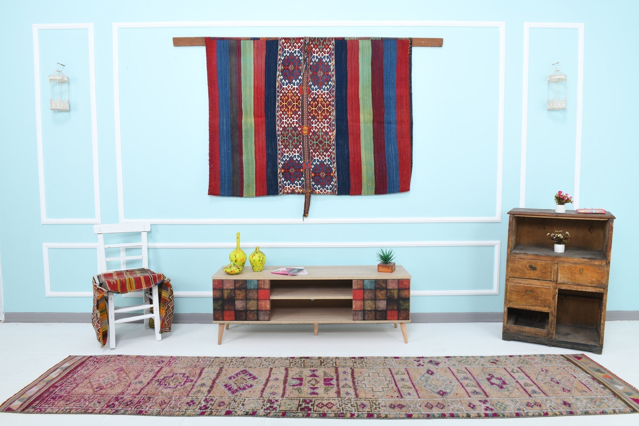 Turkish Vintage Herki Rug 2’7’’ x 11’3’’