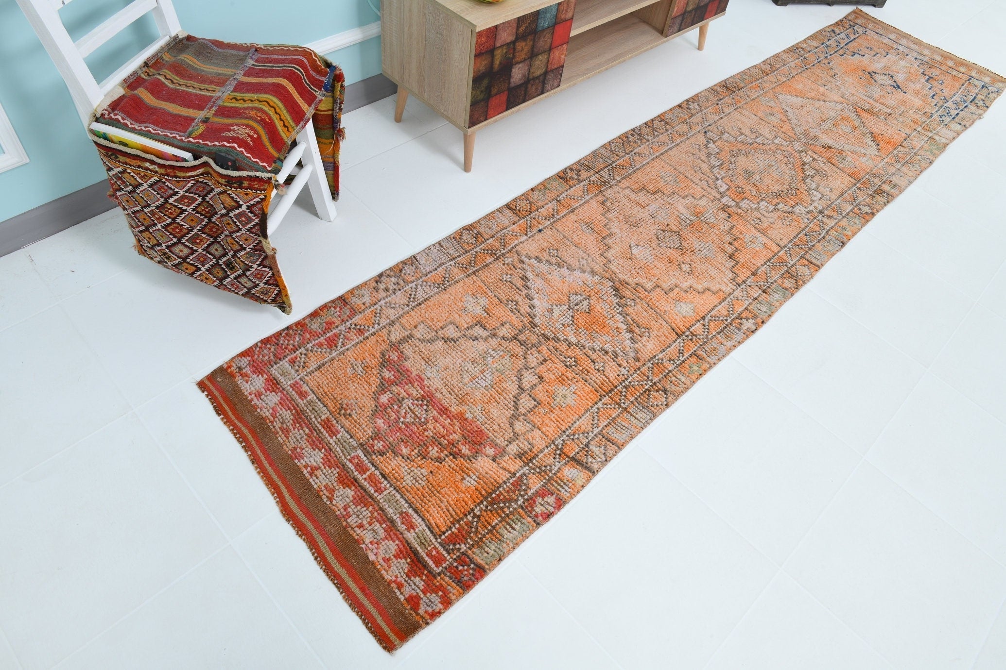Turkish Vintage Herki Rug 2’7’’ x 11’7’’