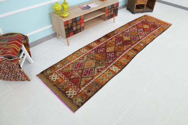 Turkish Vintage Herki Rug 2’8’ x 10’2’
