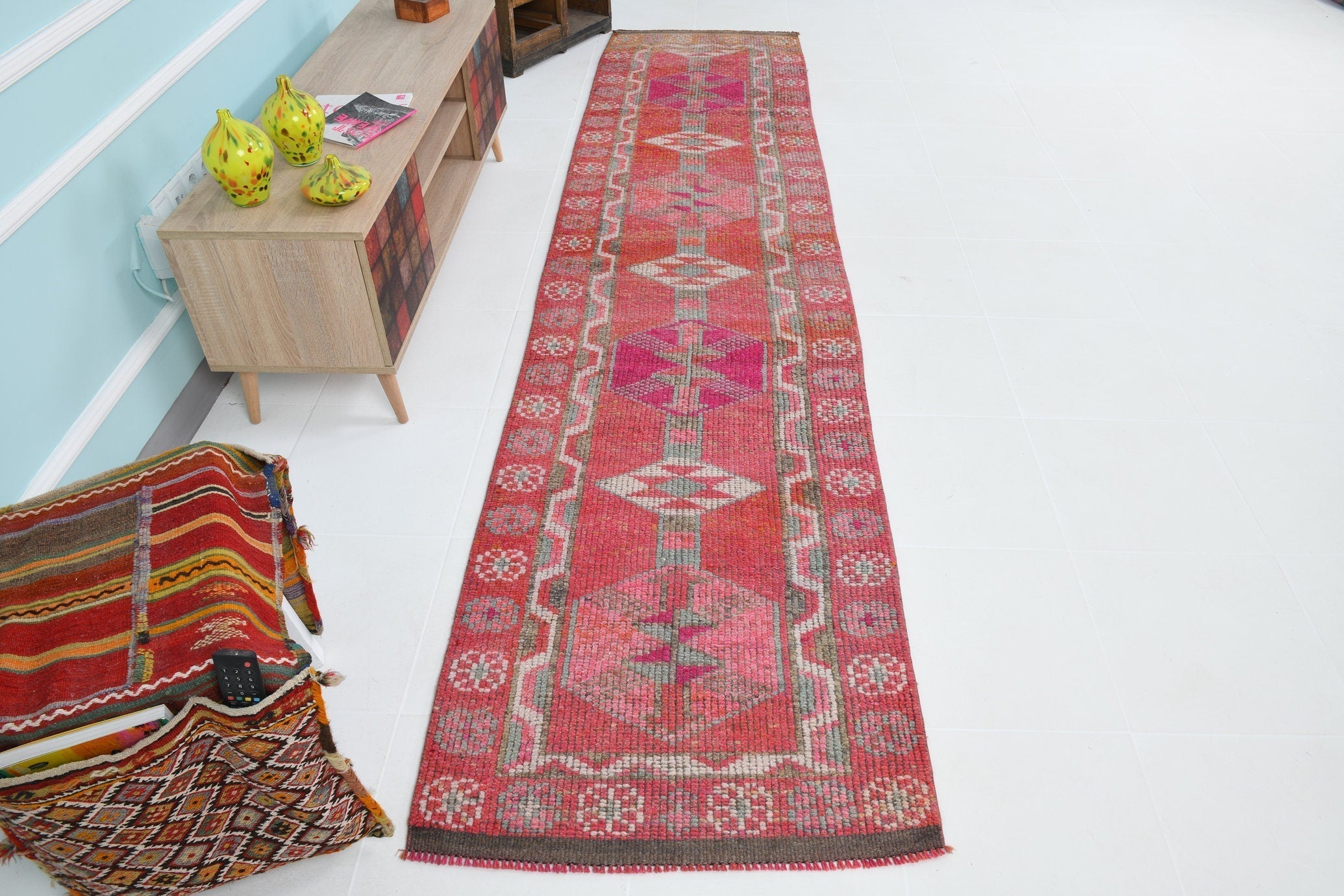 Turkish Vintage Herki Rug 2’8’’ x 11’9’’