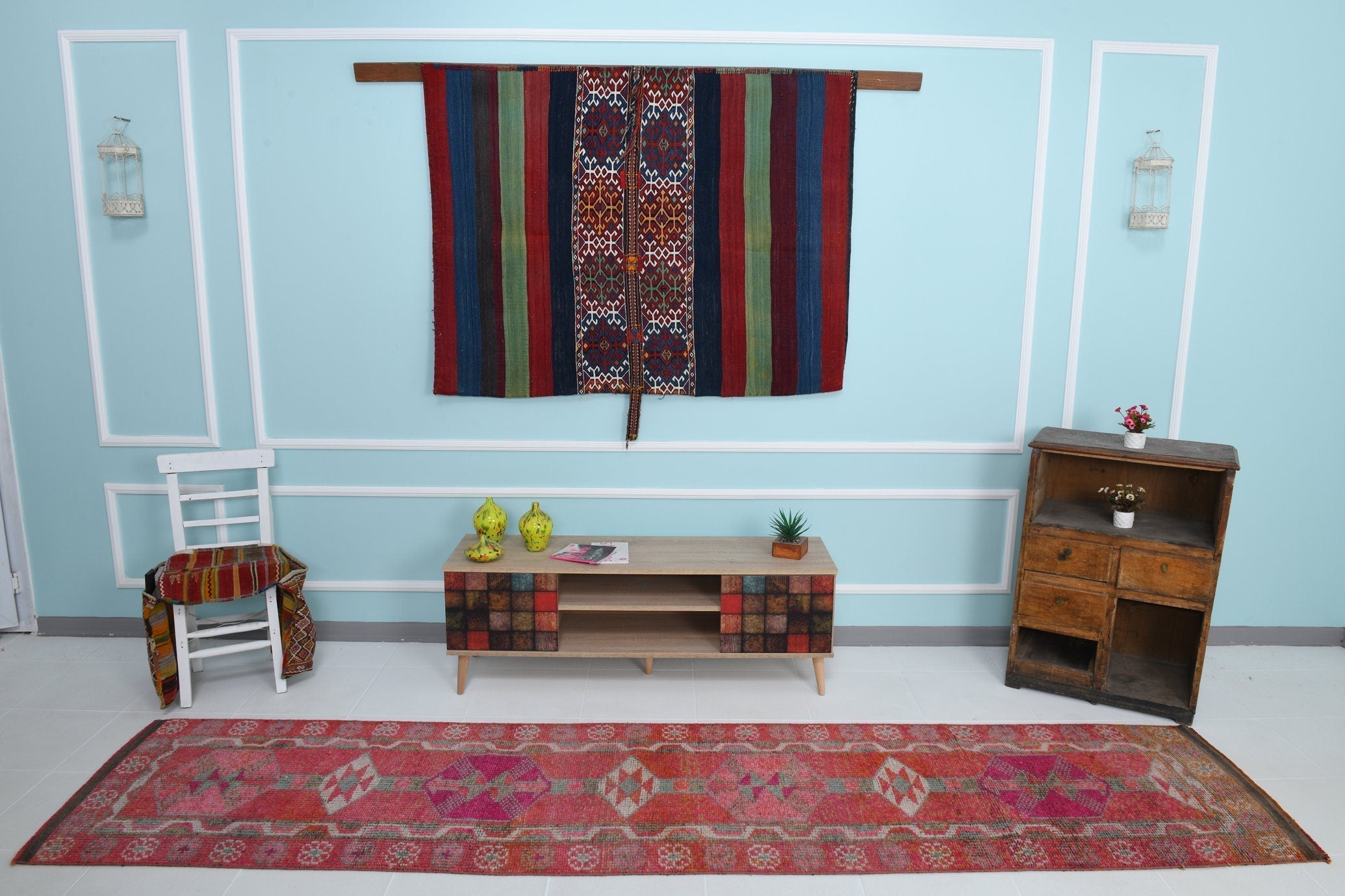 Turkish Vintage Herki Rug 2’8’’ x 11’9’’
