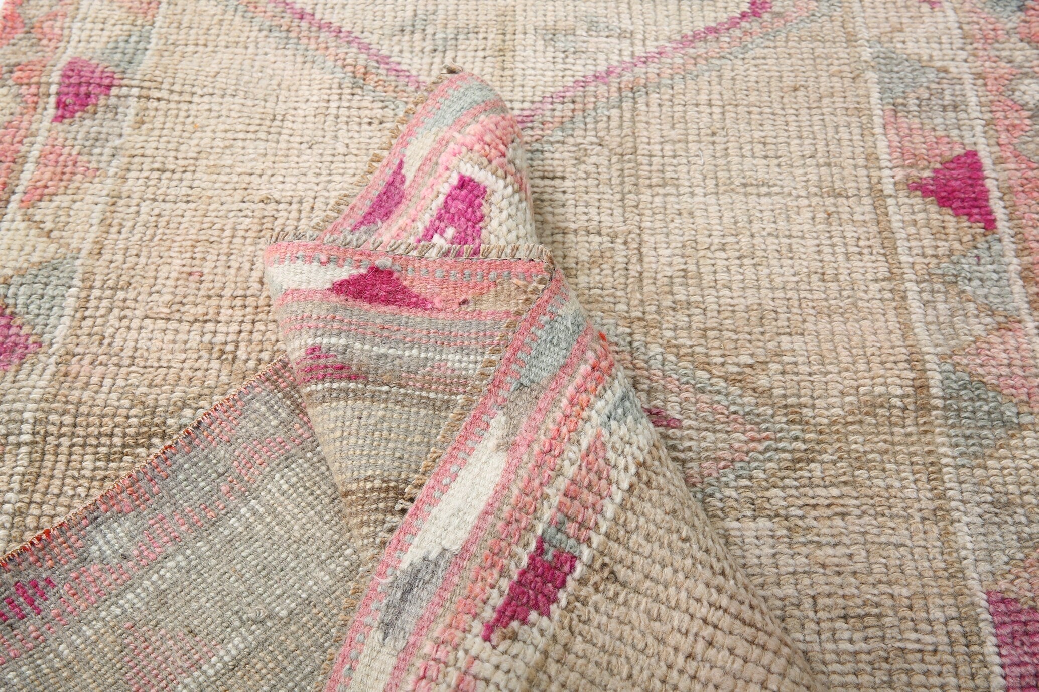 Turkish Vintage Herki Rug 2’8’ x 12’2’