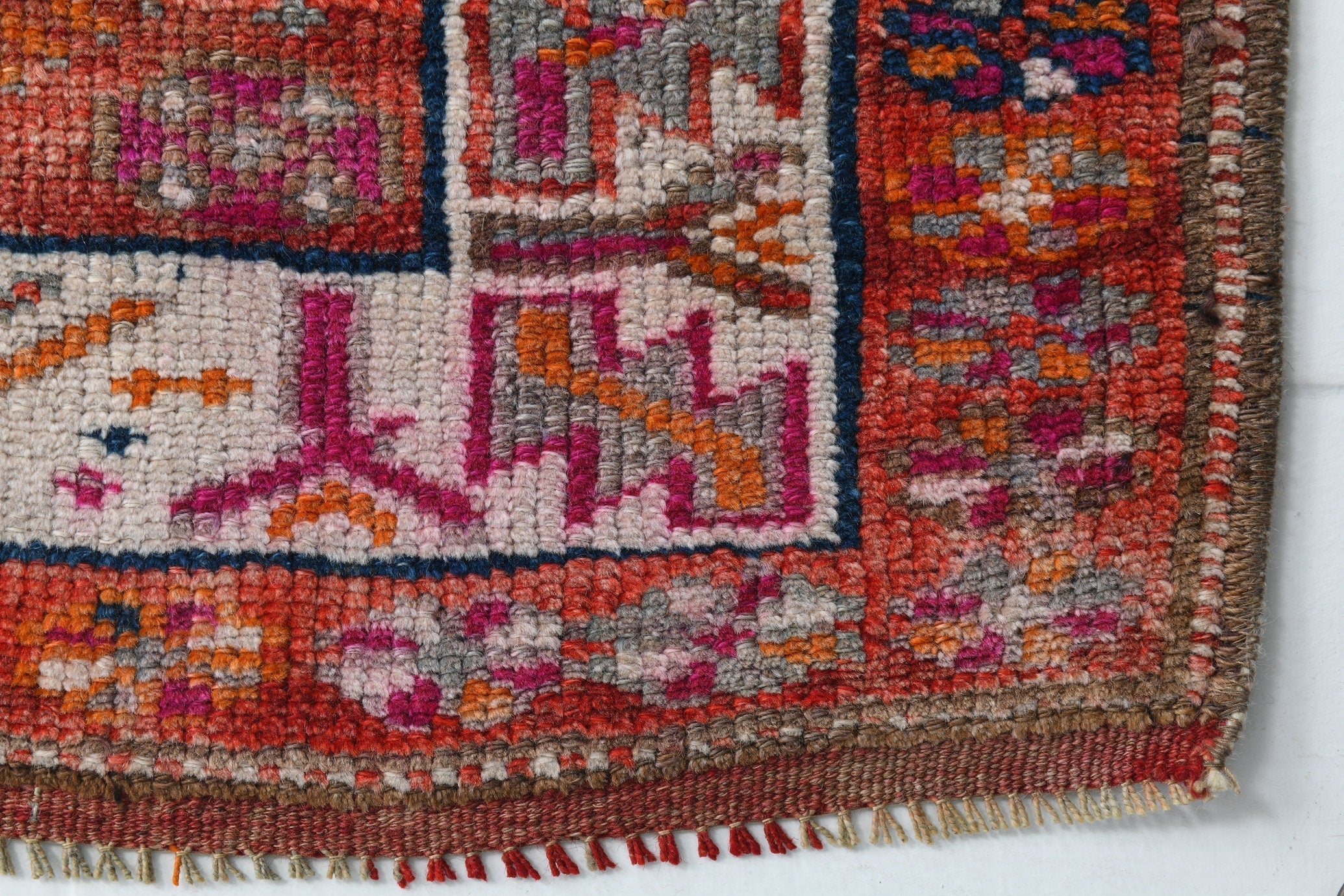 Turkish Vintage Herki Rug 2’8’ x 12’2’