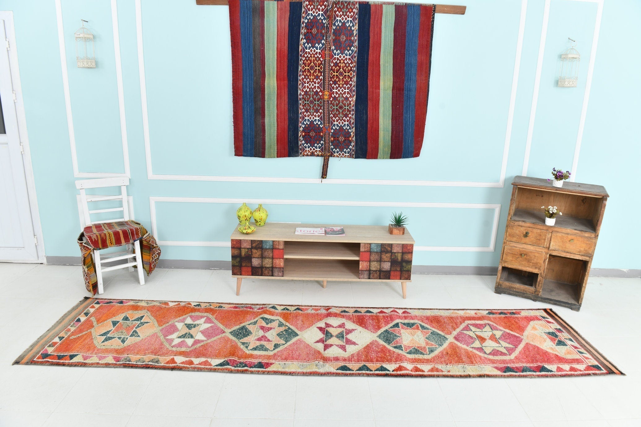 Turkish Vintage Herki Rug 2’9’’ x 11’11’’