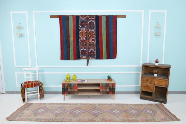 Turkish Vintage Herki Rug 2’9’ x 11’5’