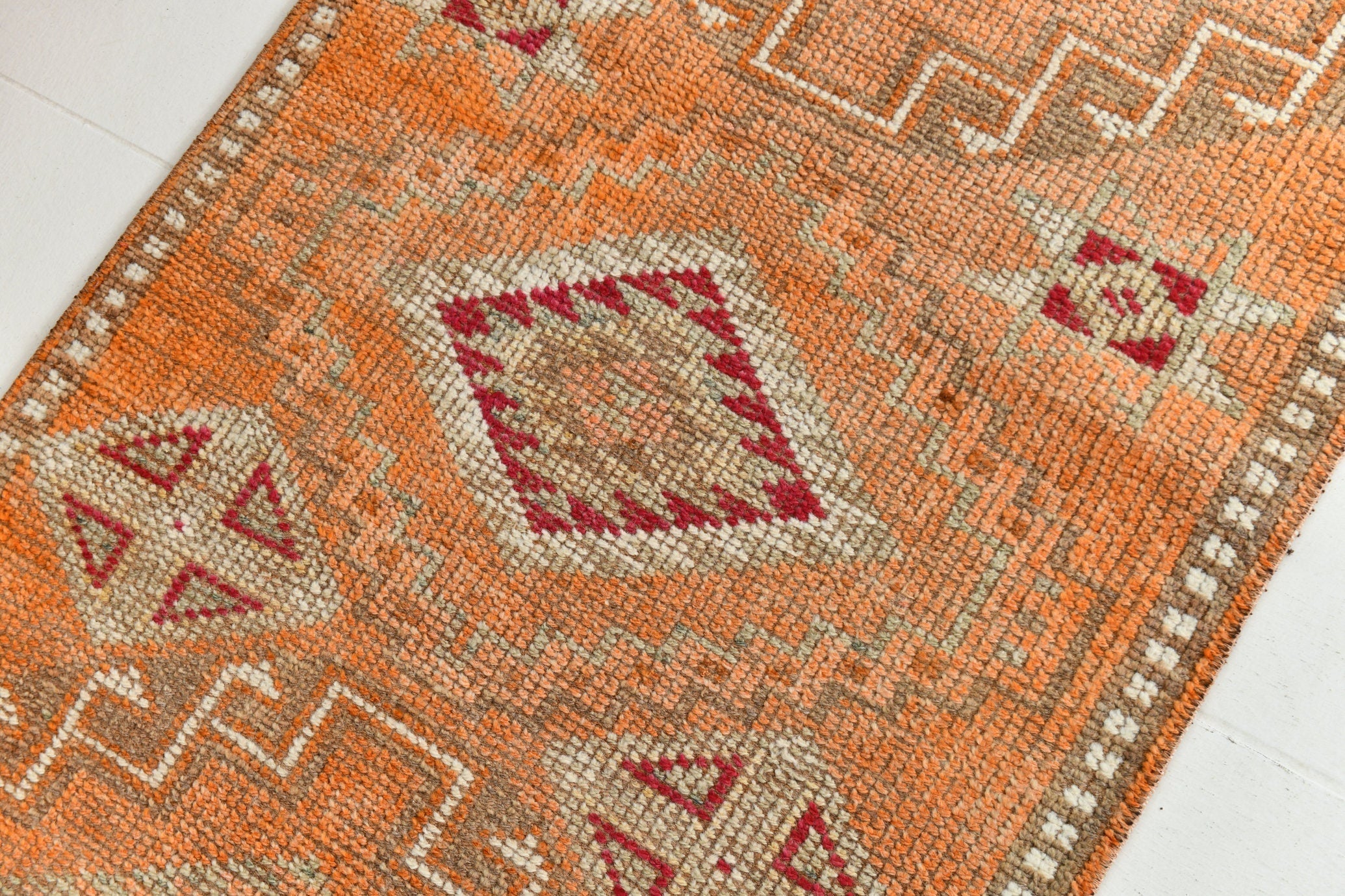 Turkish Vintage Herki Rug 2’9’ x 12’1’