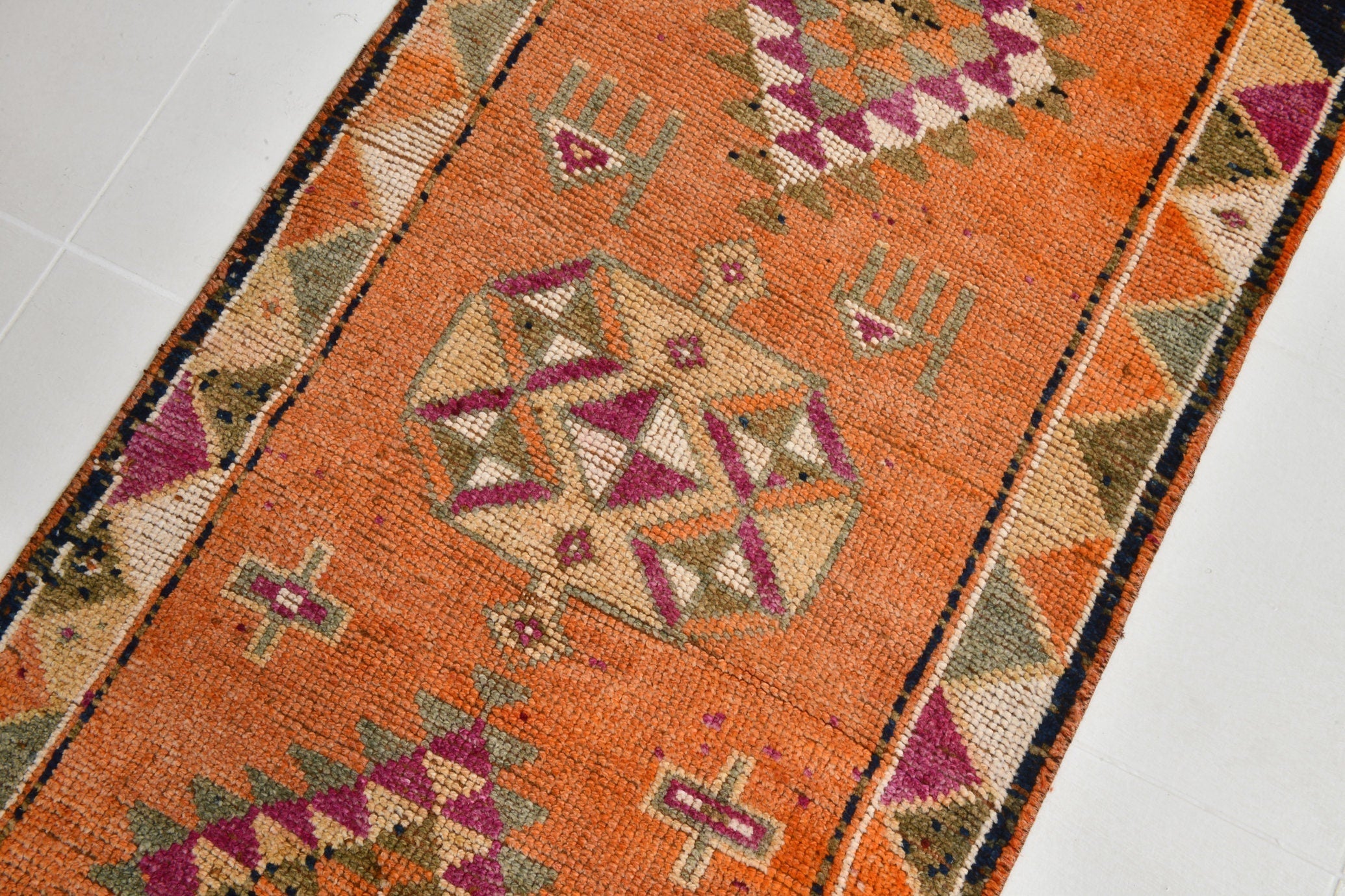 Turkish Vintage Herki Rug 2’9’ x 12’12’
