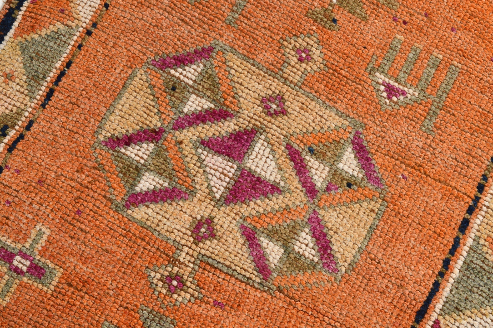 Turkish Vintage Herki Rug 2’9’ x 12’12’