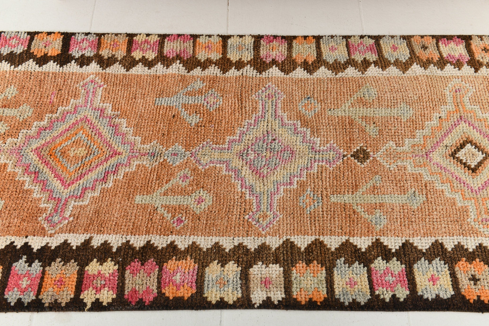 Turkish Vintage Herki Rug 2’9’ x 14’3’