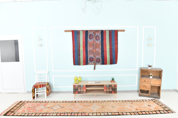 Turkish Vintage Herki Rug 2’9’ x 14’3’