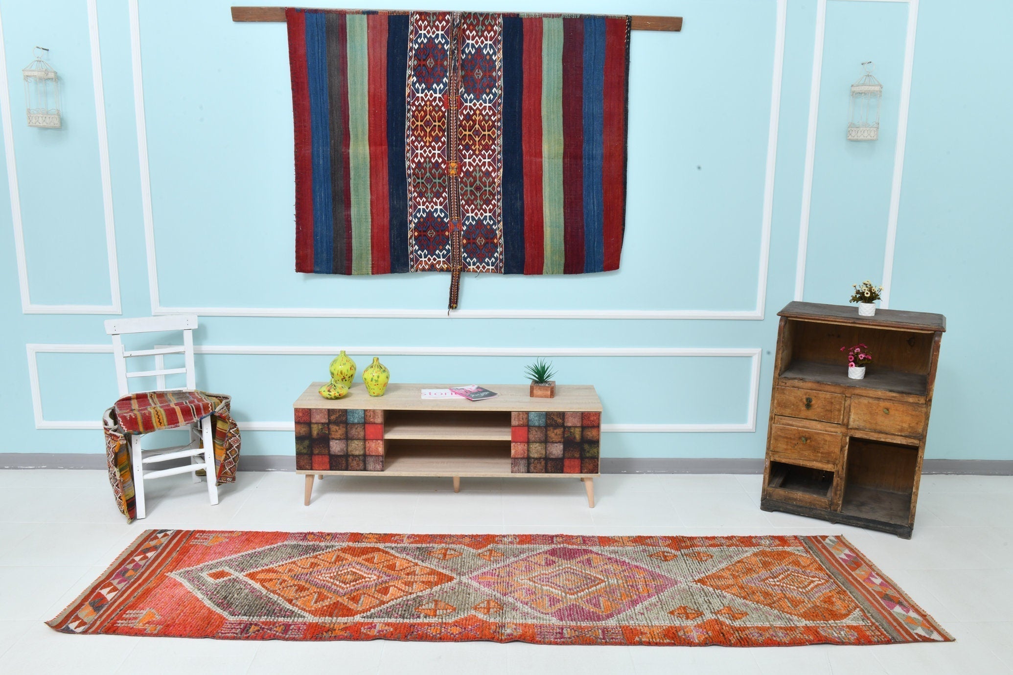 Turkish Vintage Herki Rug 2’9’’ x 9’12’’