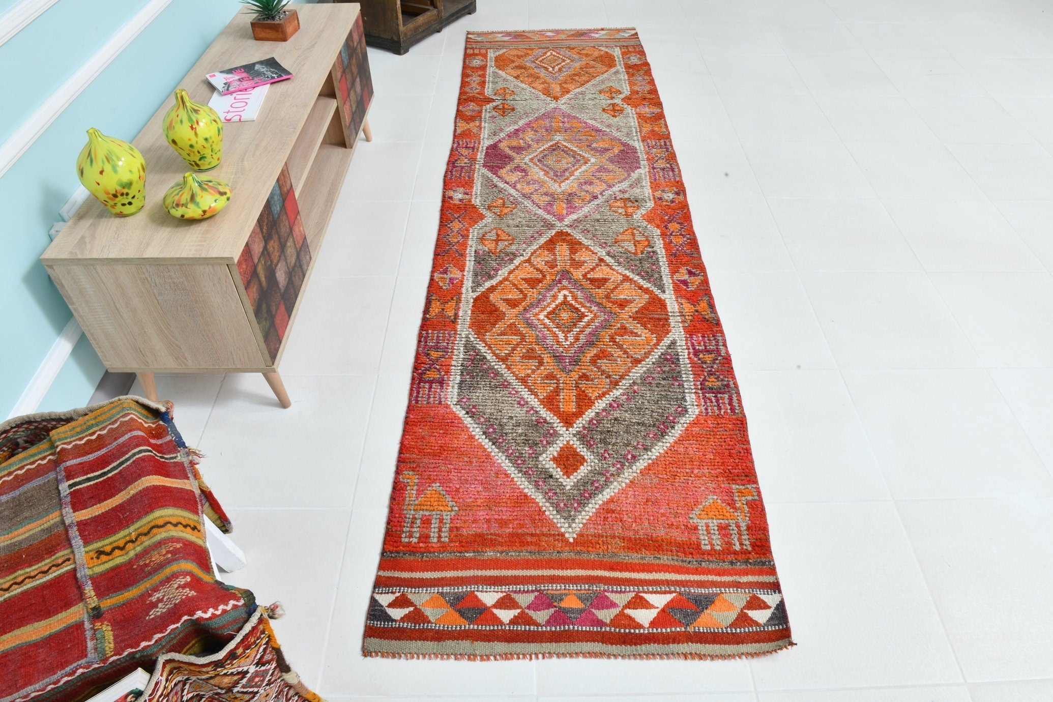 Turkish Vintage Herki Rug 2’9’’ x 9’12’’